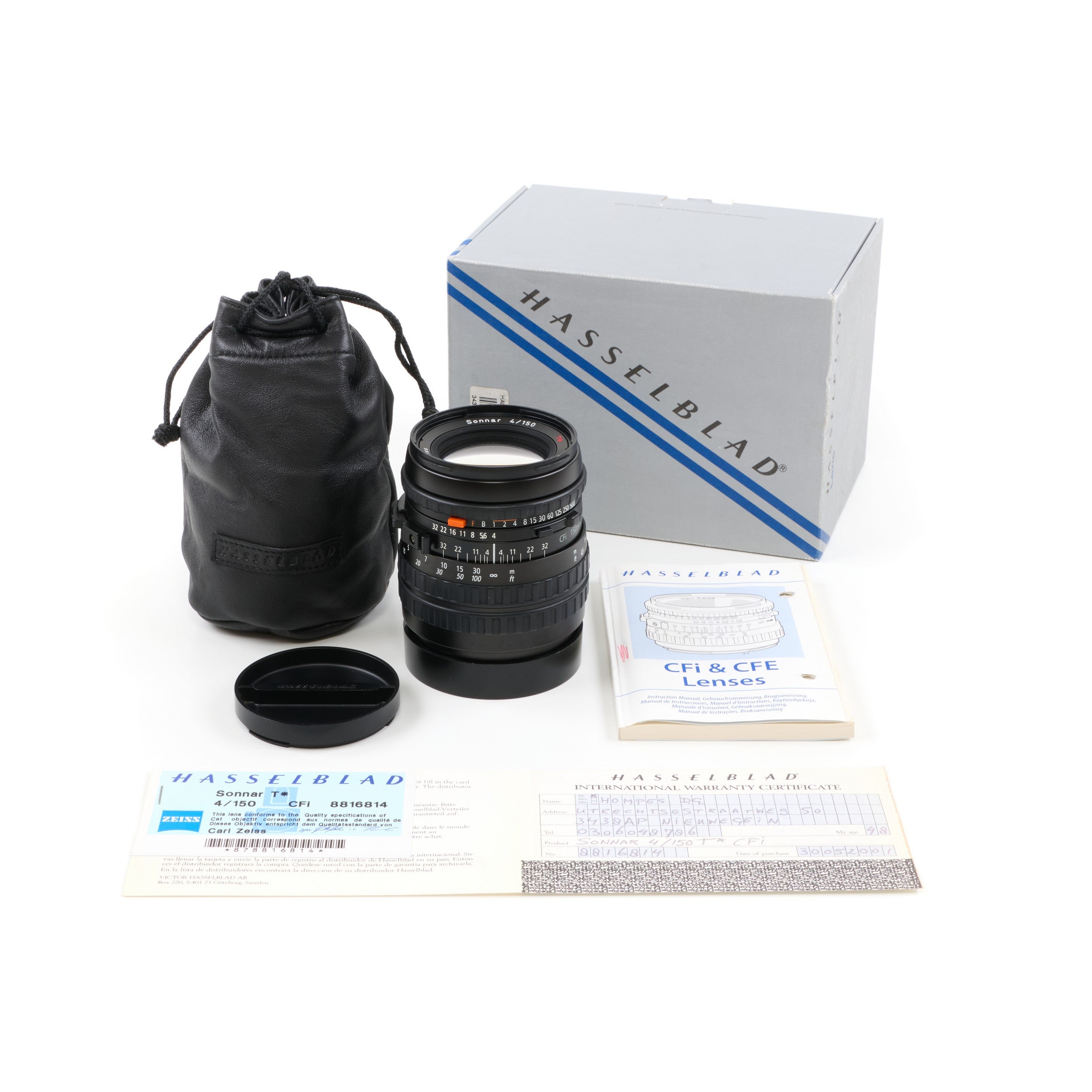 Carl Zeiss 150mm f4 Sonnar CFI Voor Hasselblad V Systeem + Doos