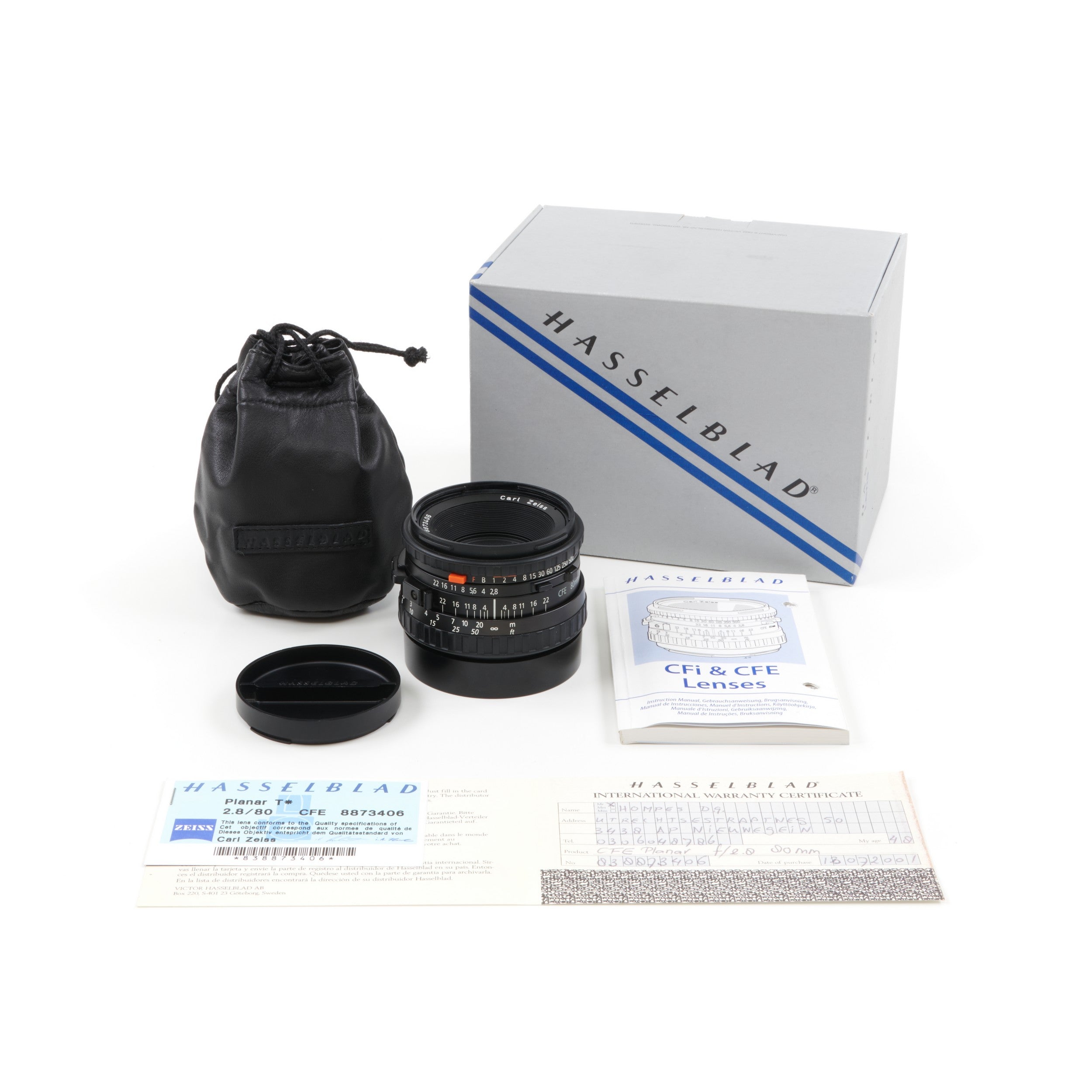 Carl Zeiss 80mm f2.8 Planar CFE Voor Hasselblad V Systeem + Doos