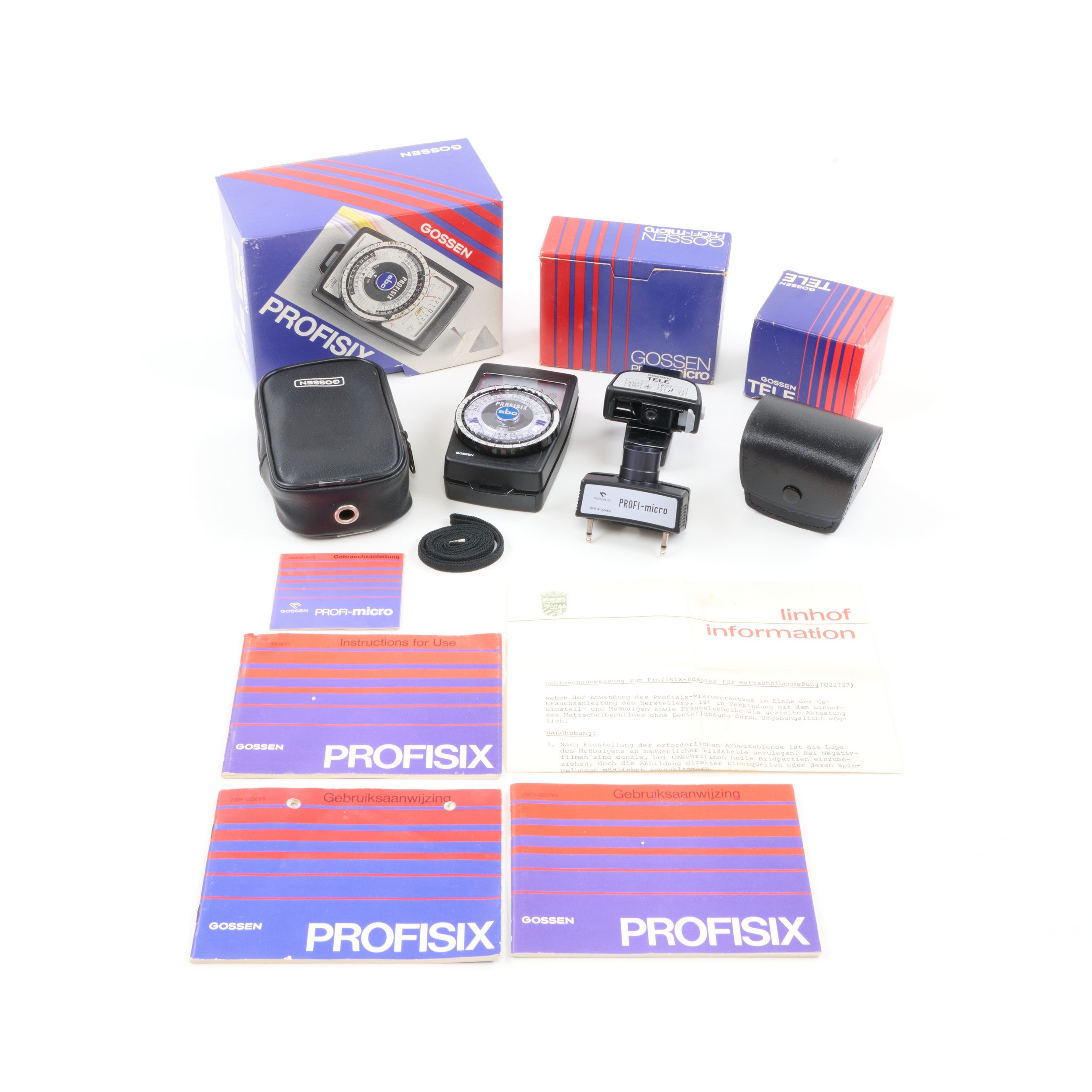 Gossen Profisix Lichtmeter Set Incl. Profi-Micro + Profi-Tele + Doos