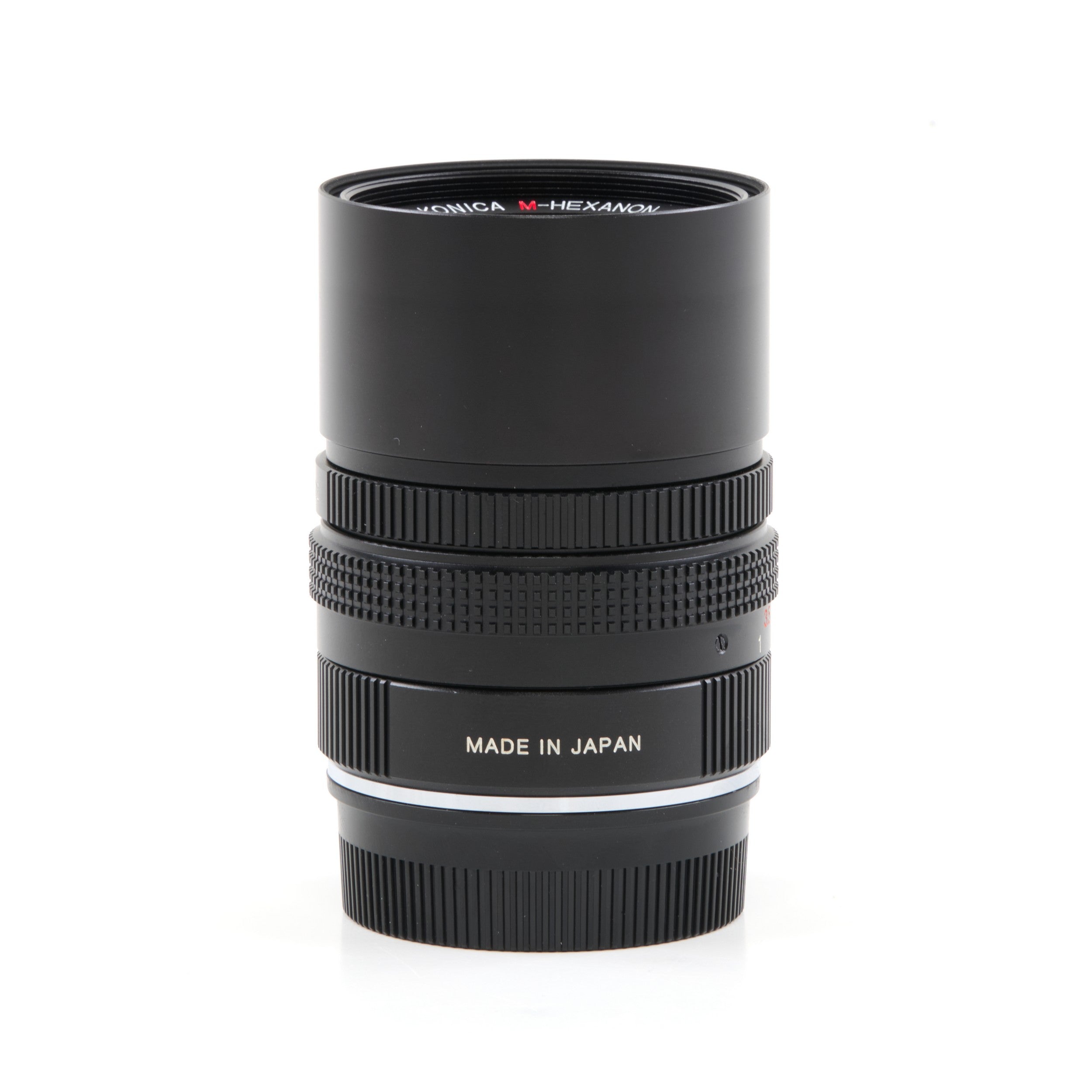 Konica M-Hexanon 90mm f2.8 NOS + Doos