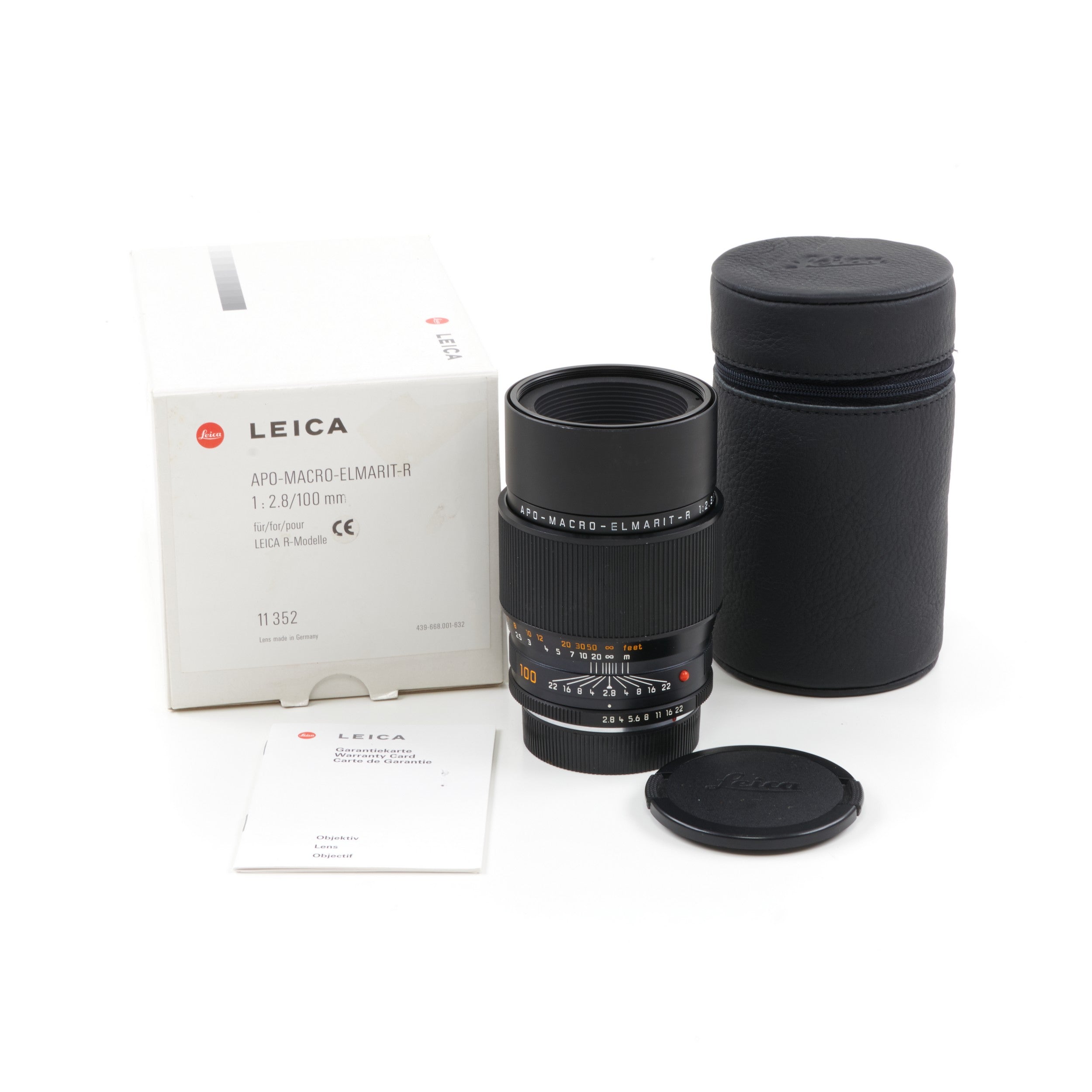 Leica 100mm f2.8 APO-Macro-Elmarit-R ROM + Doos