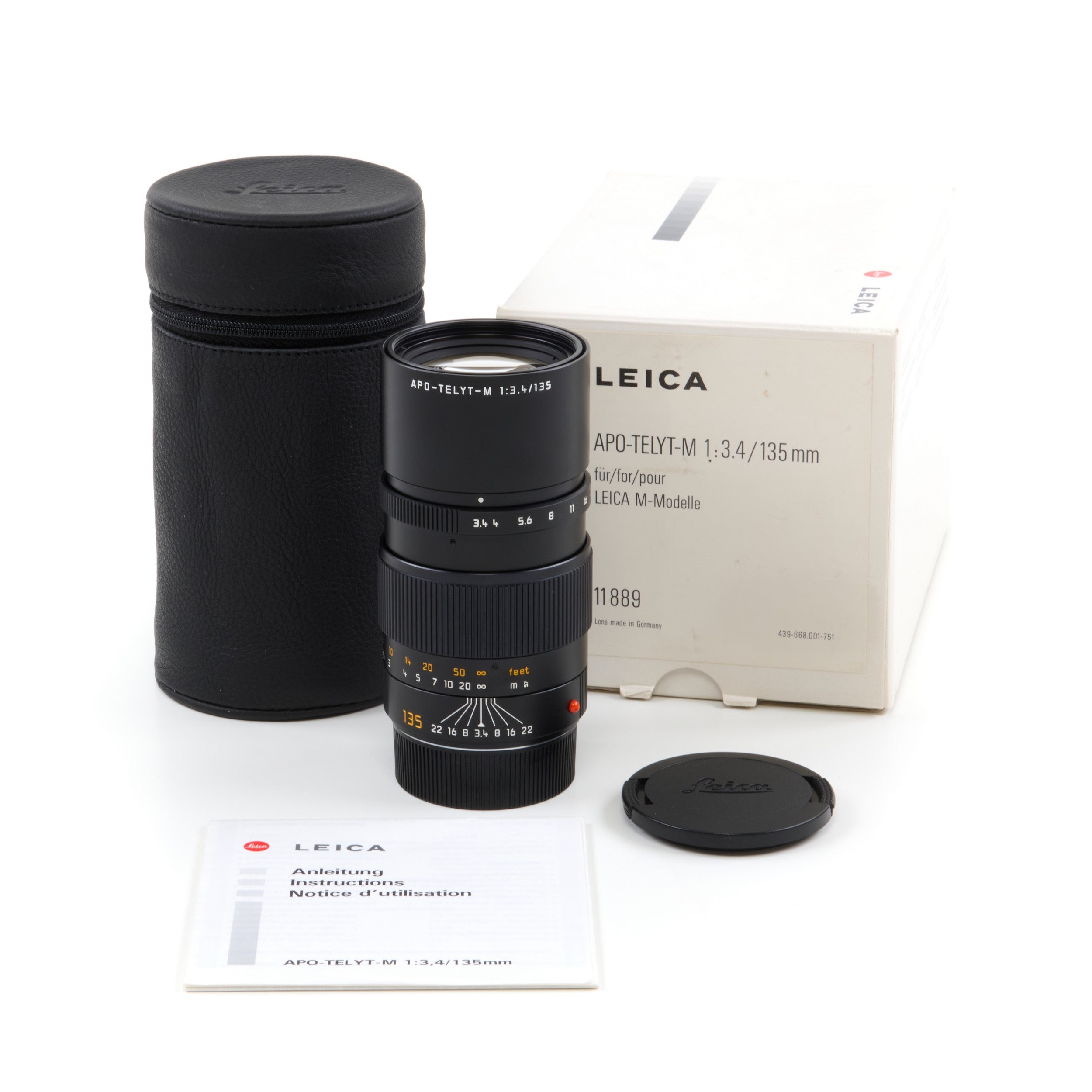 Leica 135mm f3.4 APO-Telyt-M + Doos