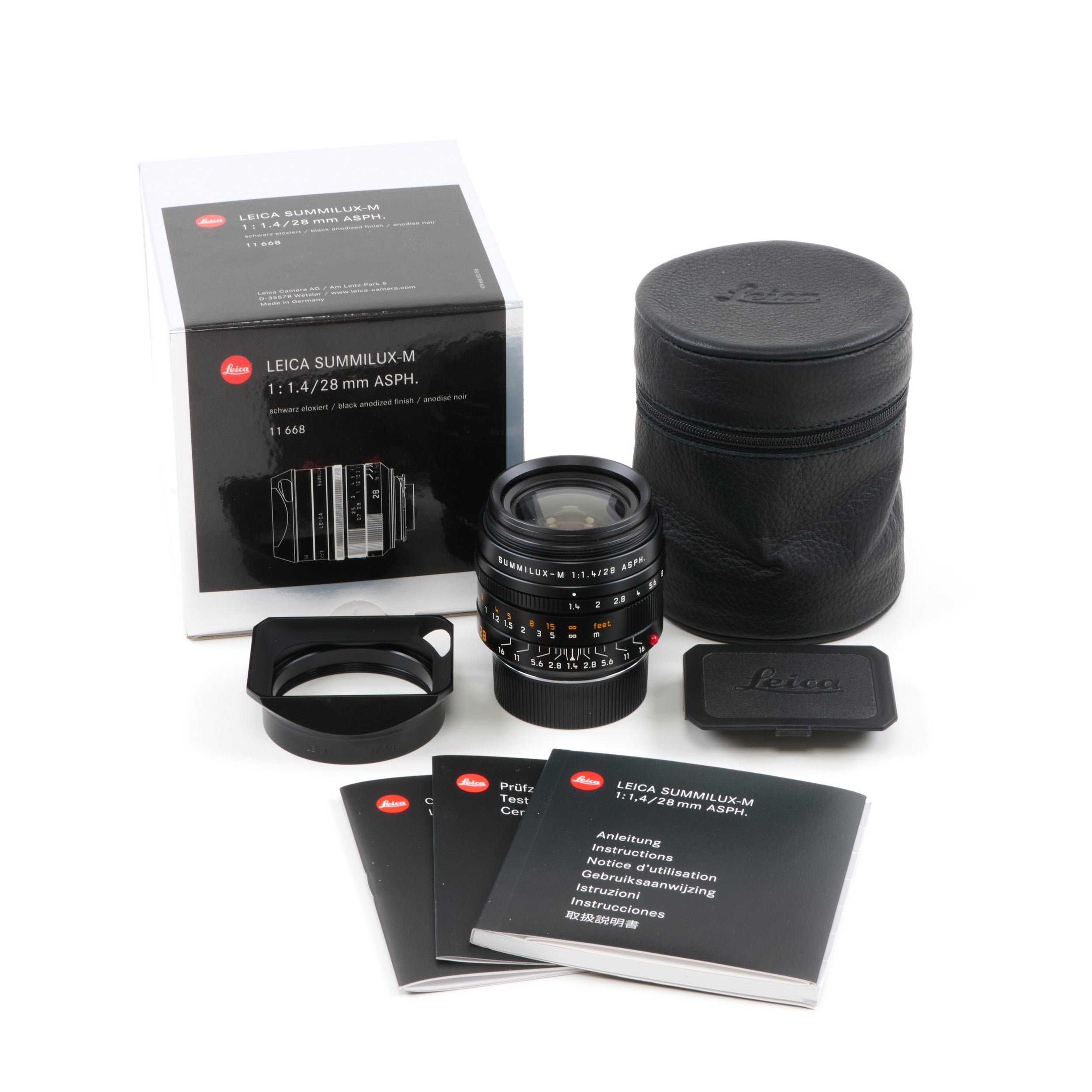 Leica 28mm f1.4 Summilux-M ASPH + Doos