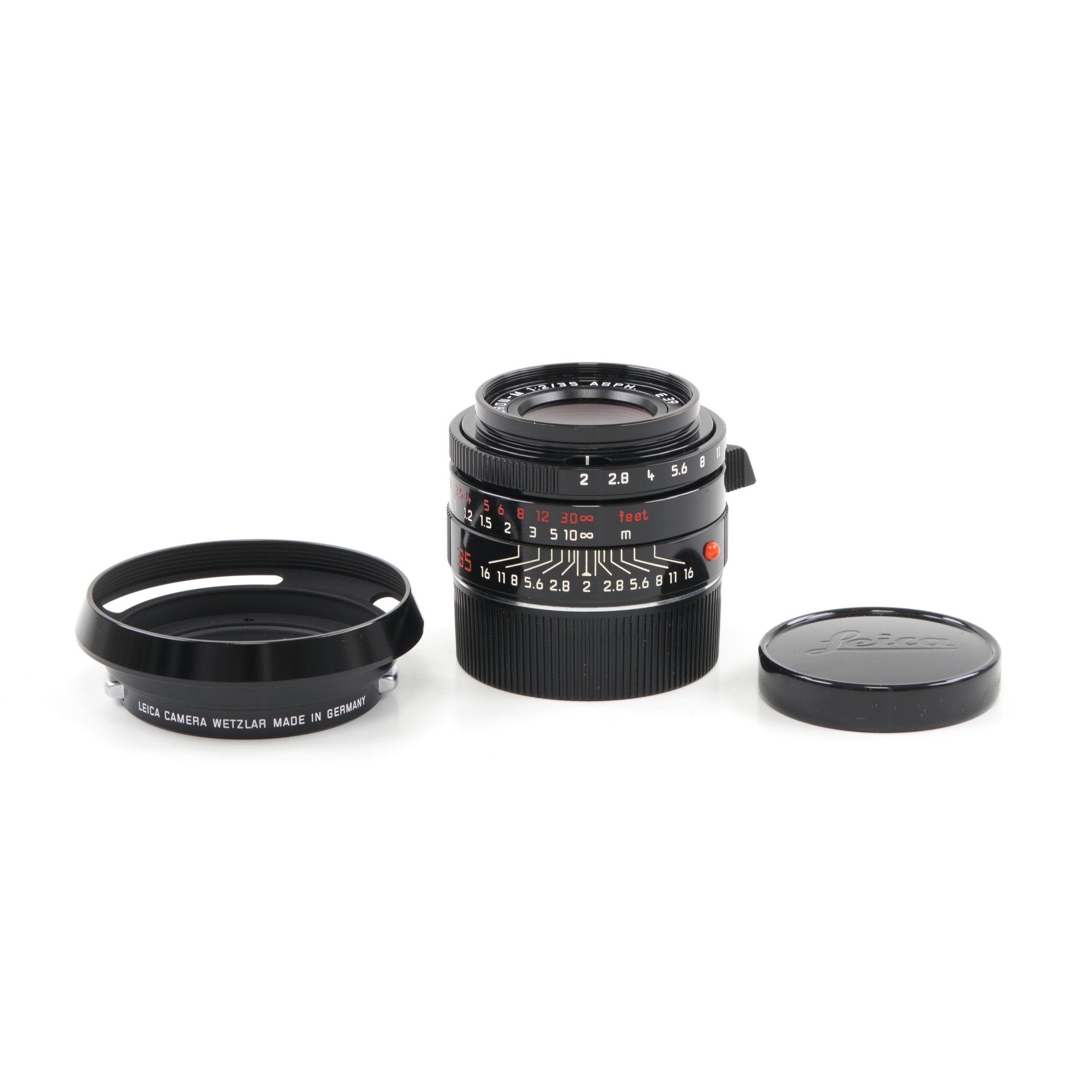 Leica 35mm f2 Summicron-M ASPH Millennium Black Paint + Doos