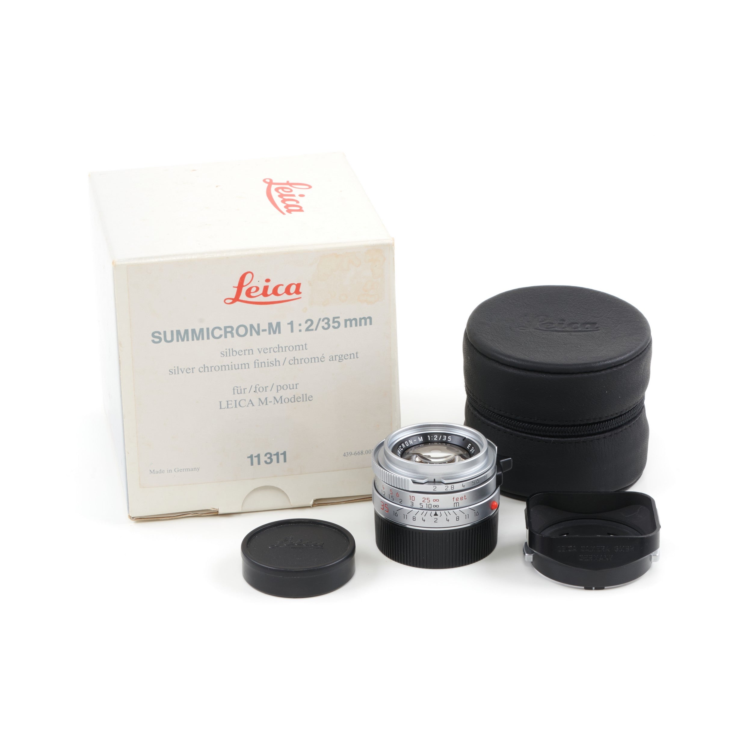 Leica 35mm f2 Summicron-M Chroom 4e Versie Koning Van Bokeh Germany + Doos LEZEN