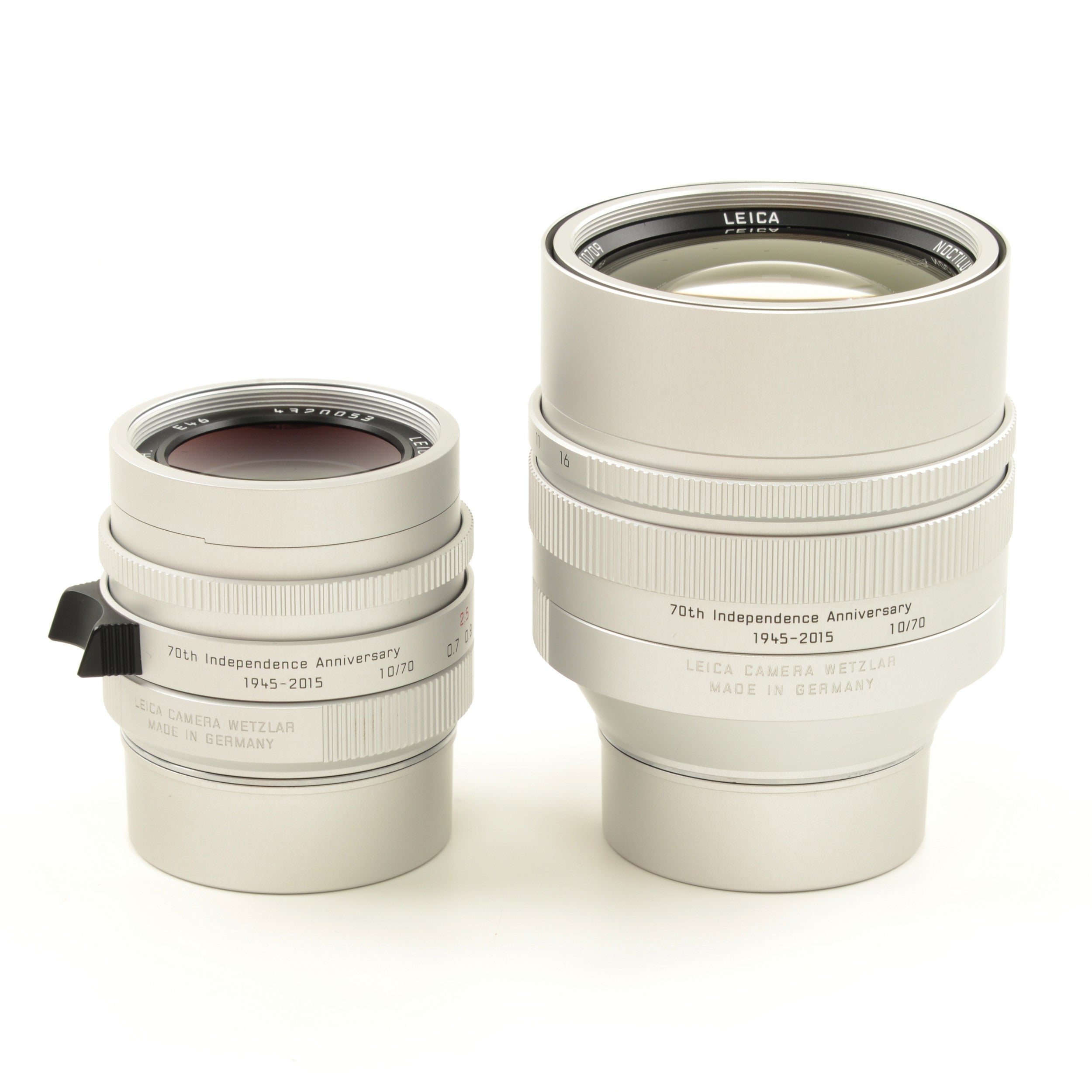 Leica 35mm f1.4 Summilux-M ASPH FLE + 50mm f0.95 Noctilux-M Chroom Set "70th Anniversary Republic of Korea" + Doos