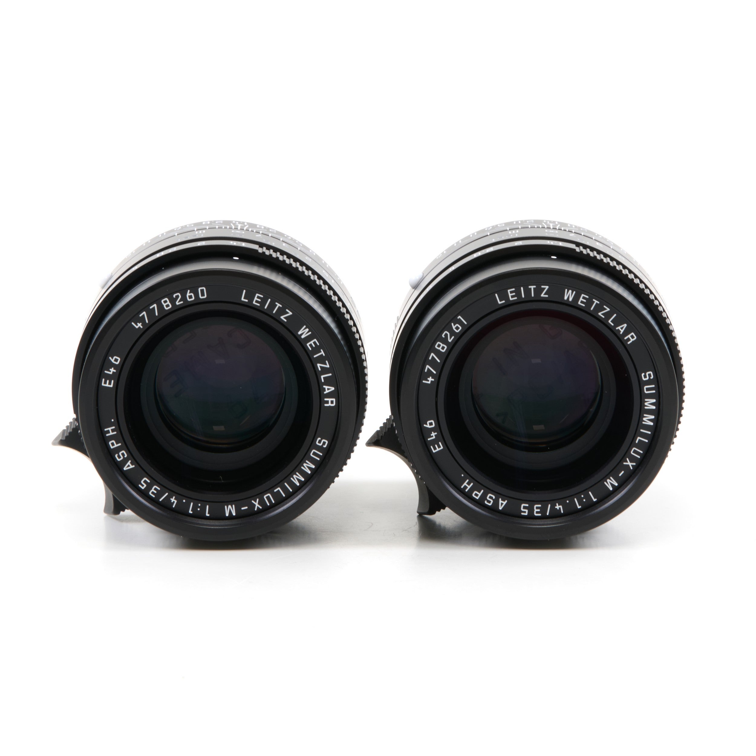 2x Leica 35mm f1.4 Summilux-M ASPH Zwart FLE "Leitz Wetzlar" + Doos Opeenvolgende Nummers