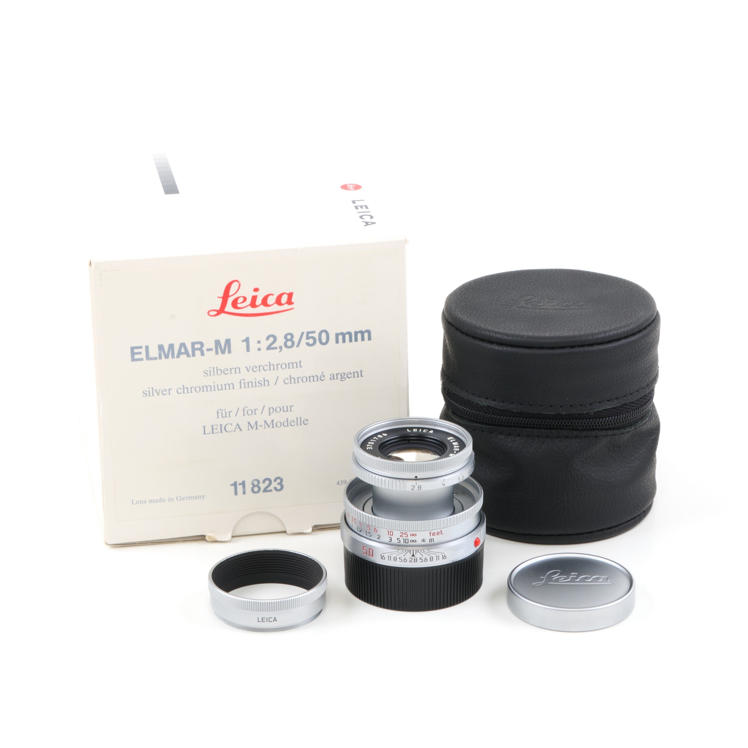 Leica 50mm f2.8 Elmar-M Chroom + Doos