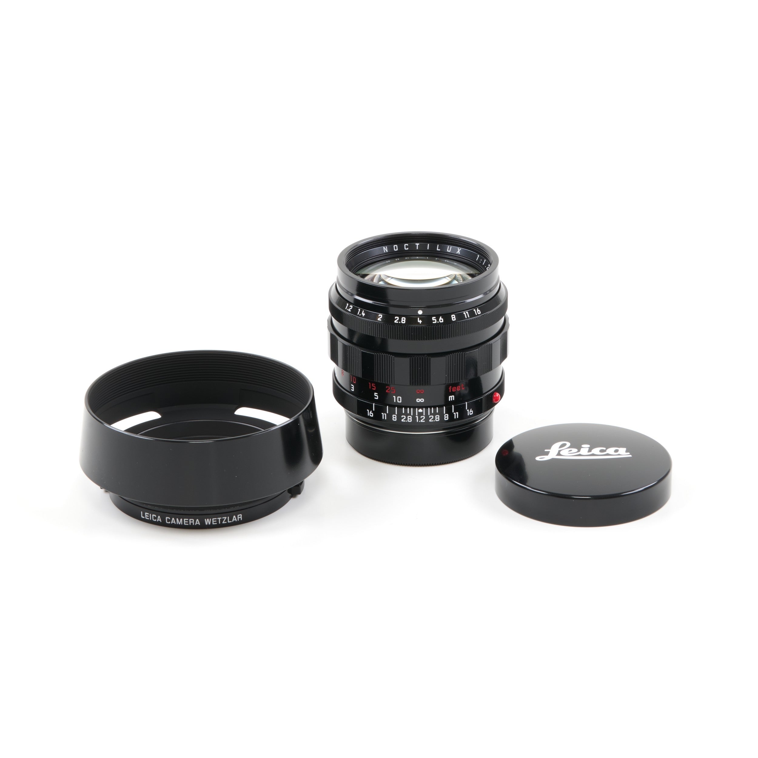Leica 50mm f1.2 Noctilux-M ASPH Glossy Black Paint + Doos