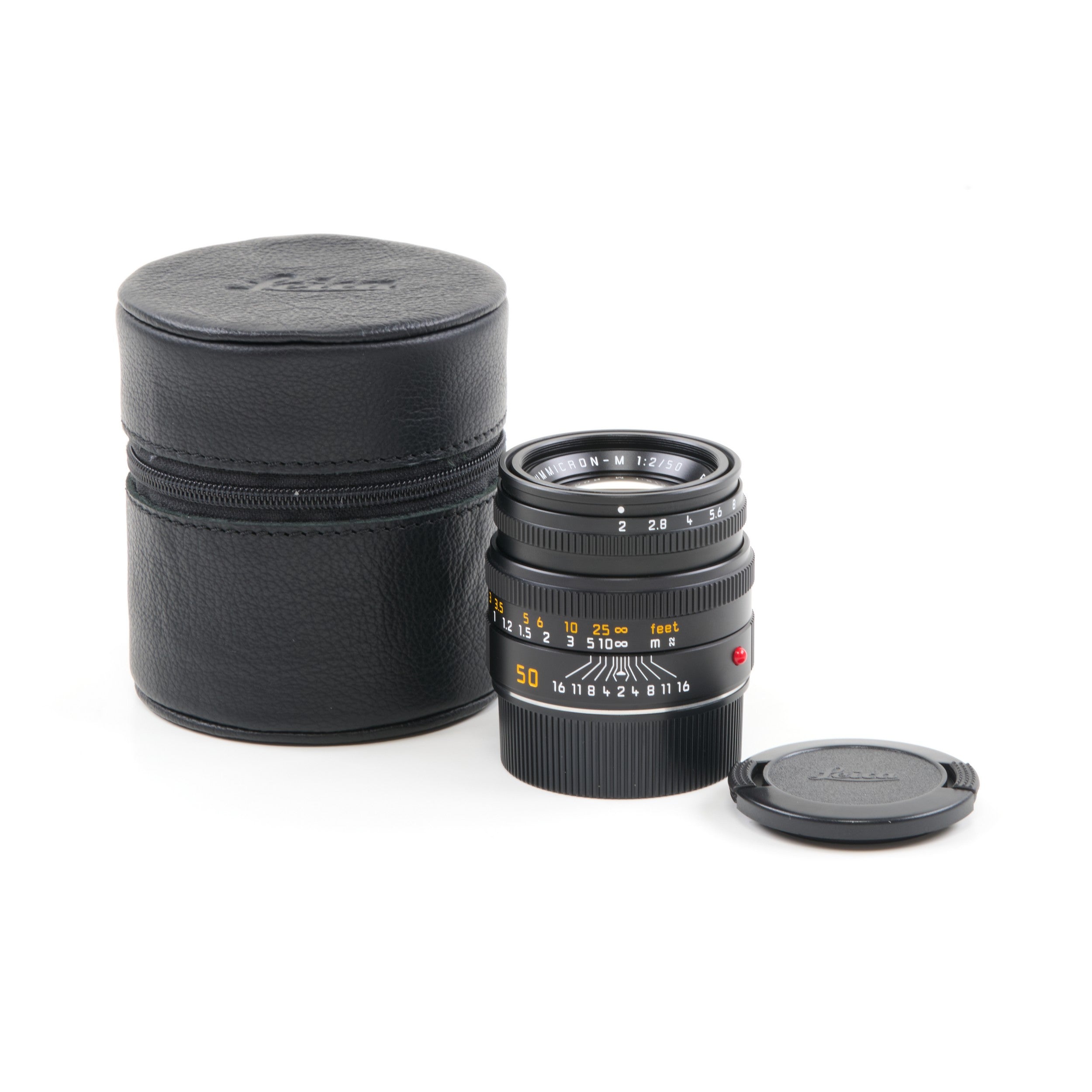 Leica 50mm f2 Summicron-M Zwart 6-Bit + Doos