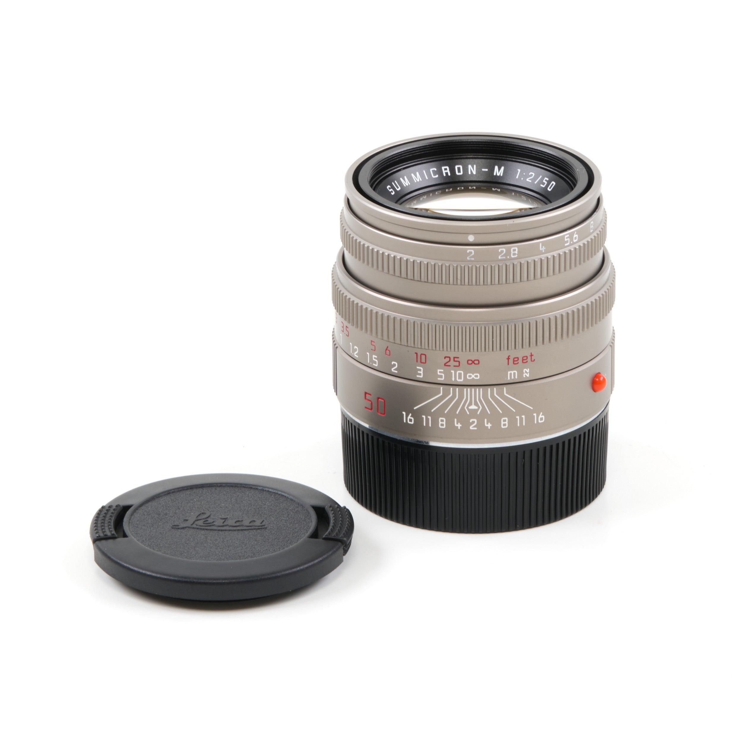 Leica 50mm f2 Summicron-M Titanium + Doos