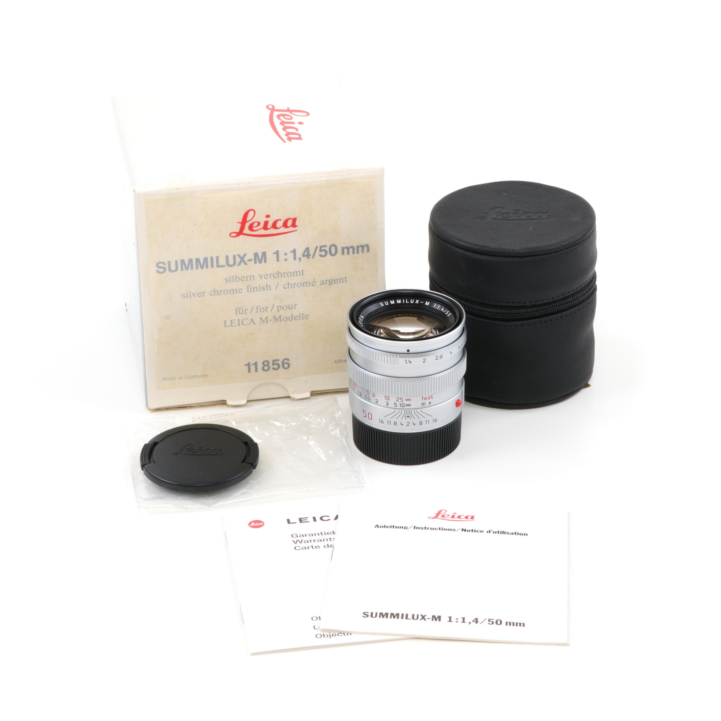 Leica 50mm f1.4 Summilux-M Pre-ASPH Chroom + Doos