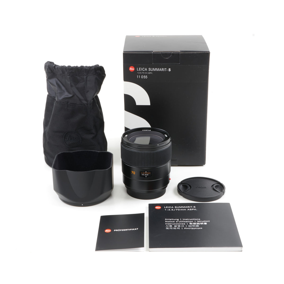 Leica 70mm f2.5 Summarit-S + Doos