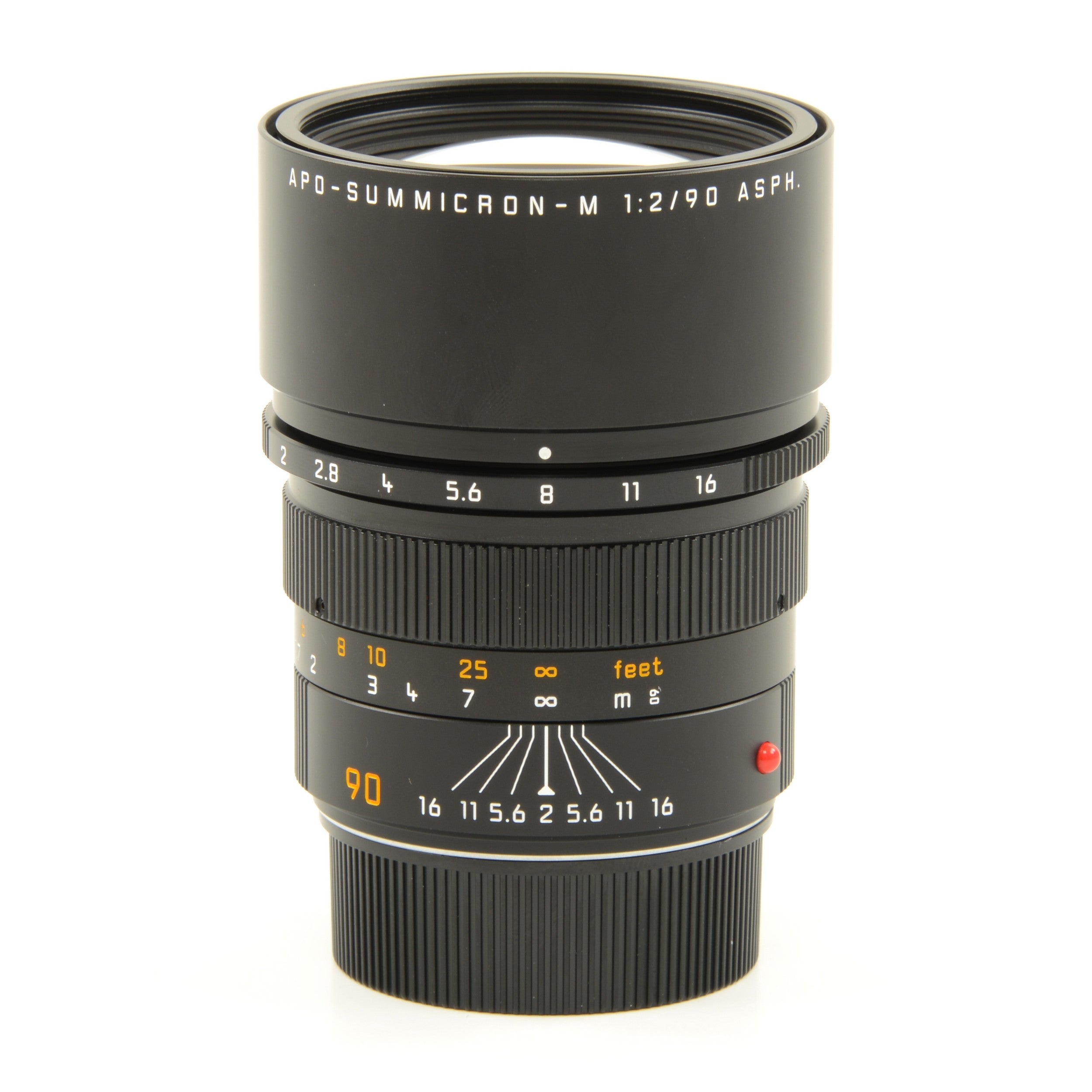 Leica 90mm f2 APO-Summicron-M ASPH Zwart 6-Bit + Doos