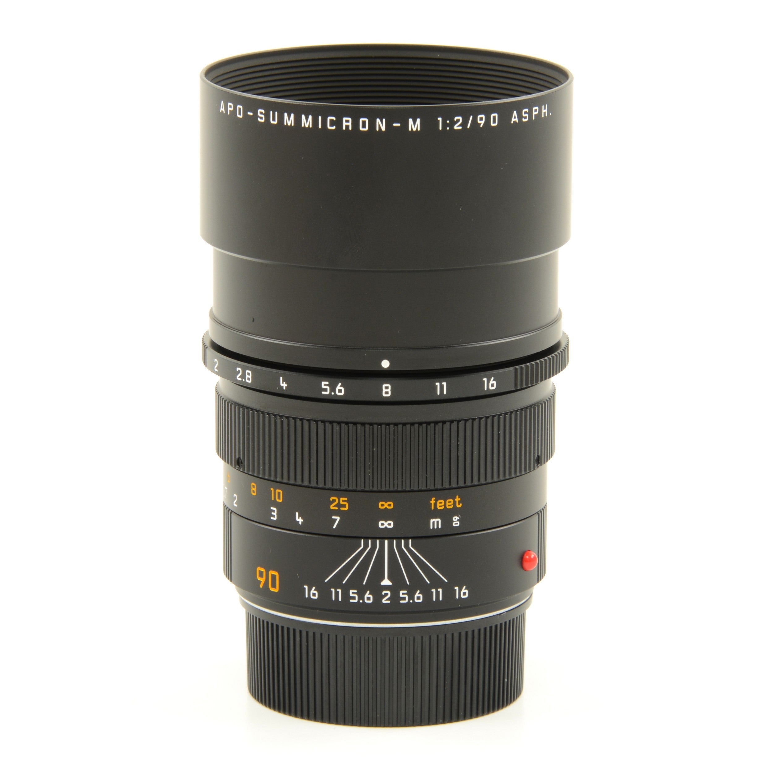 Leica 90mm f2 APO-Summicron-M ASPH Zwart 6-Bit + Doos