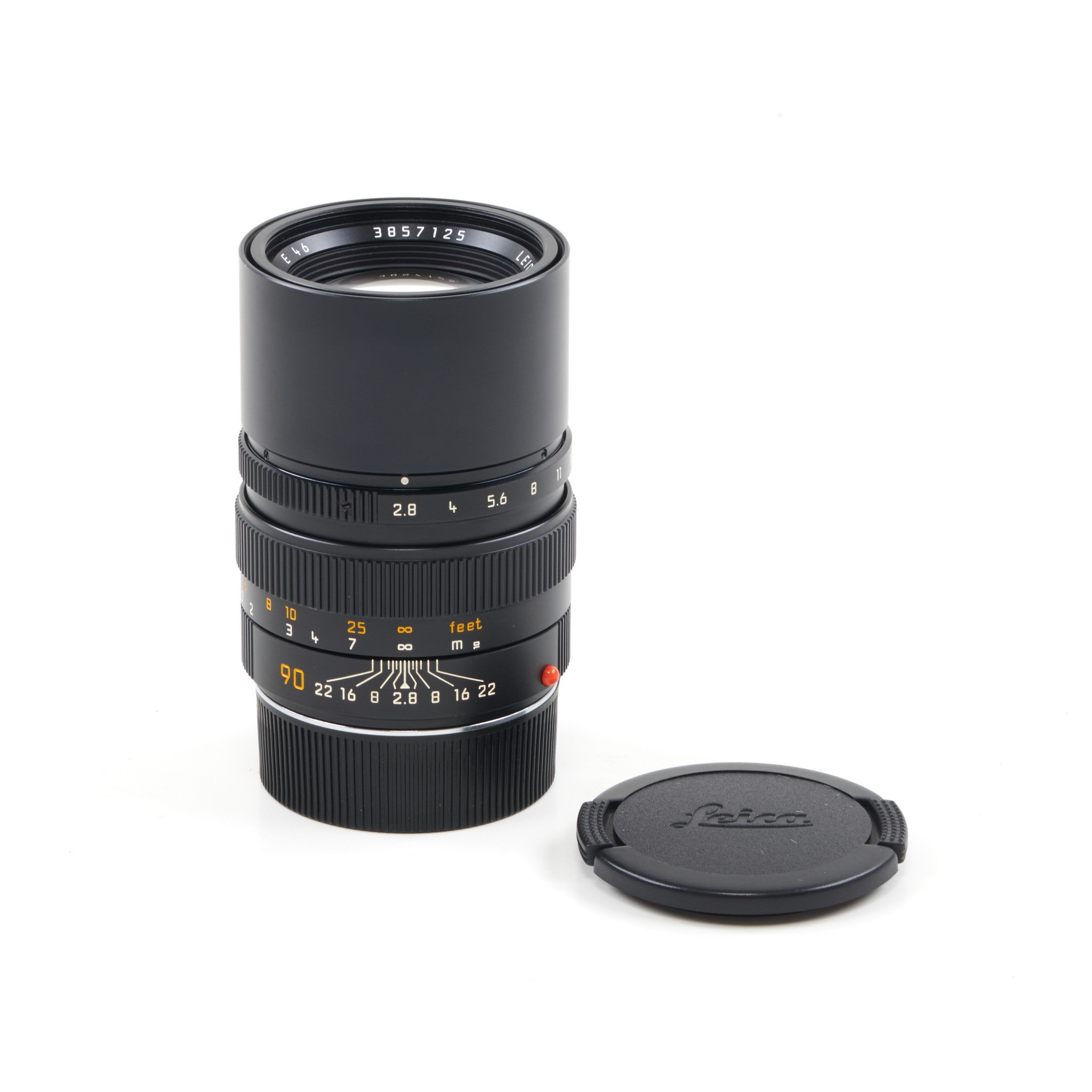 Leica 90mm f2.8 Elmarit-M Zwart + Doos