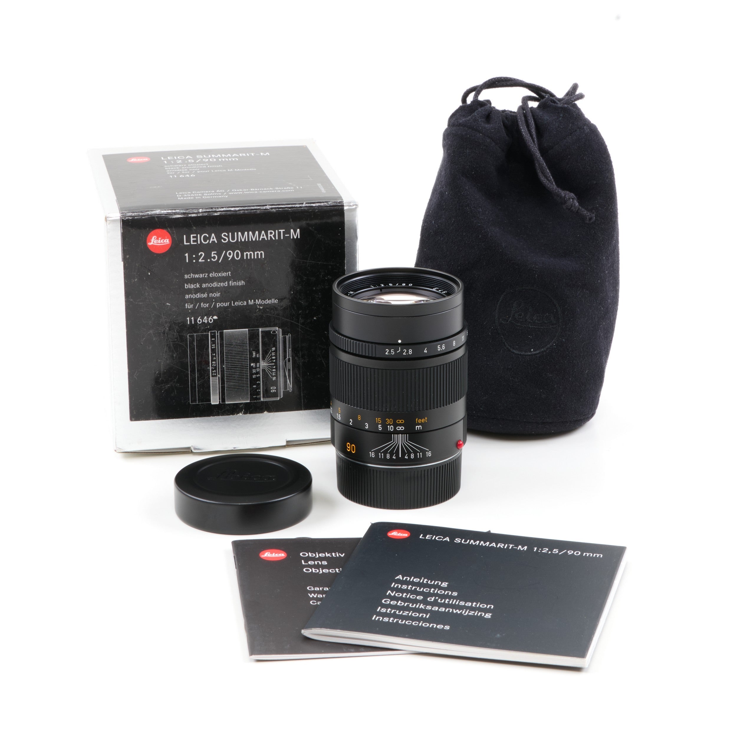Leica 90mm f2.5 Summarit-M 6-Bit + Doos
