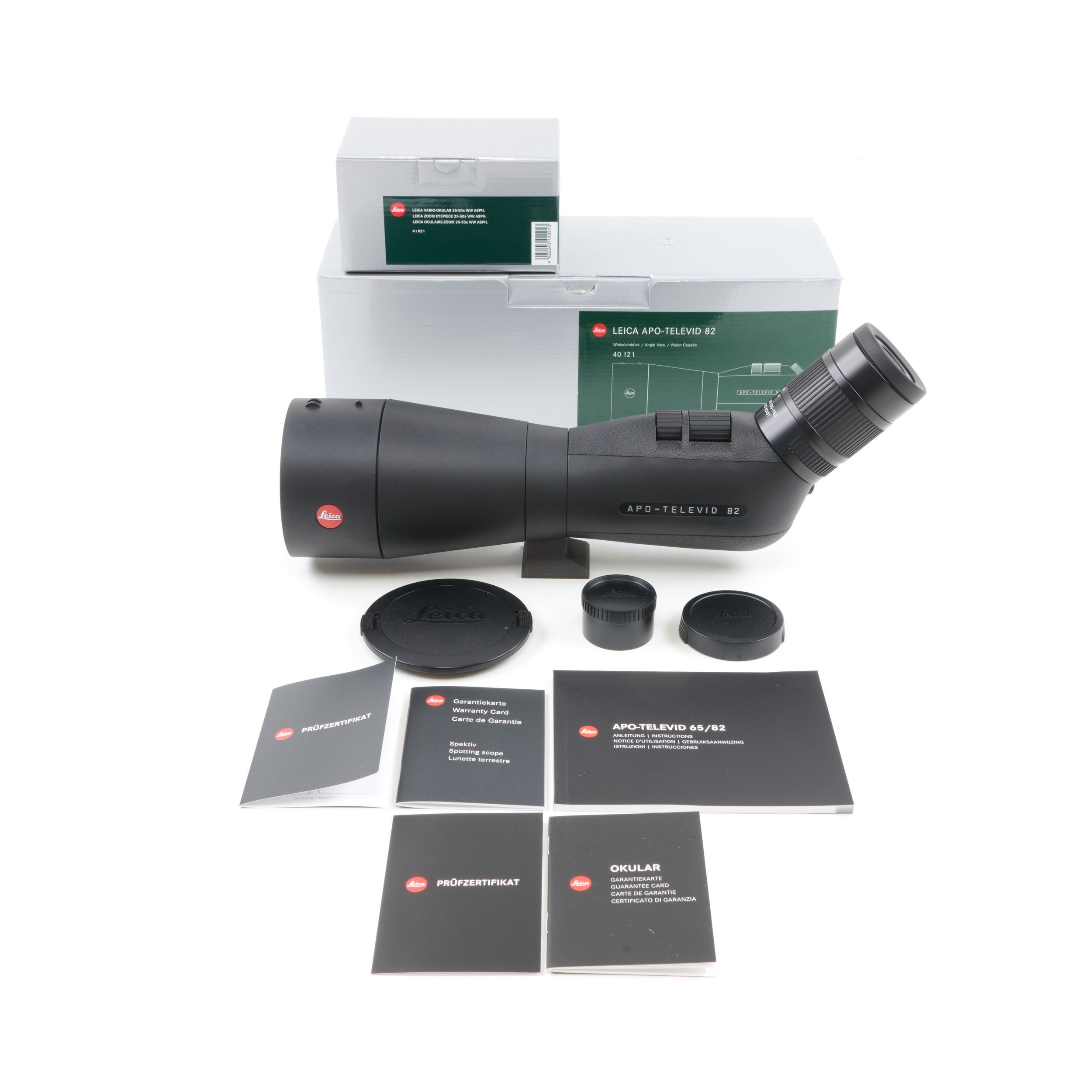 Leica APO-Televid-82 Spotting Scope + Leica Zoom Oculair 25x-50x WW ASPH. + Doos