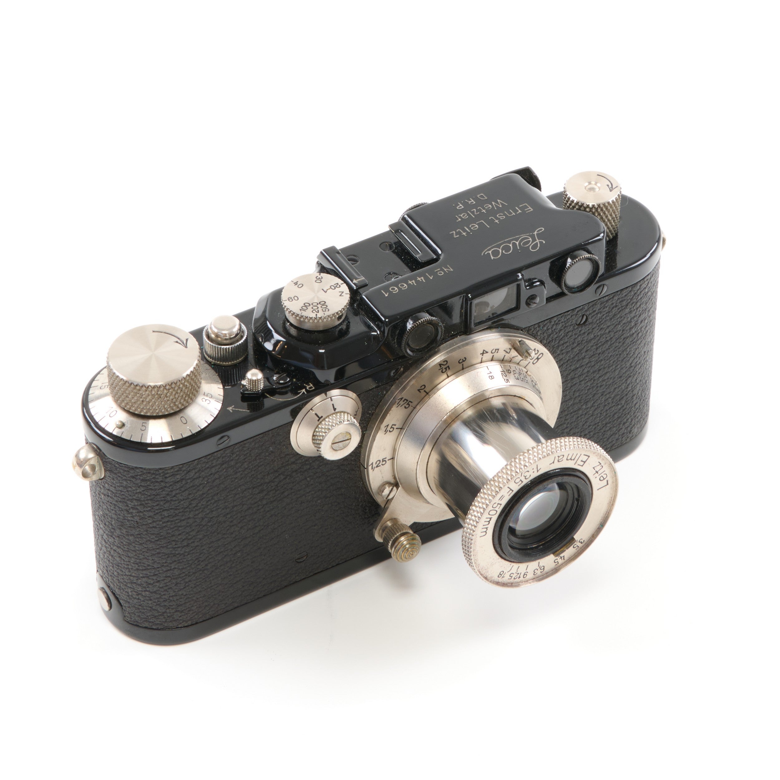 Leica III + Leitz 50mm f3.5 Elmar Set Zwart Nikkel