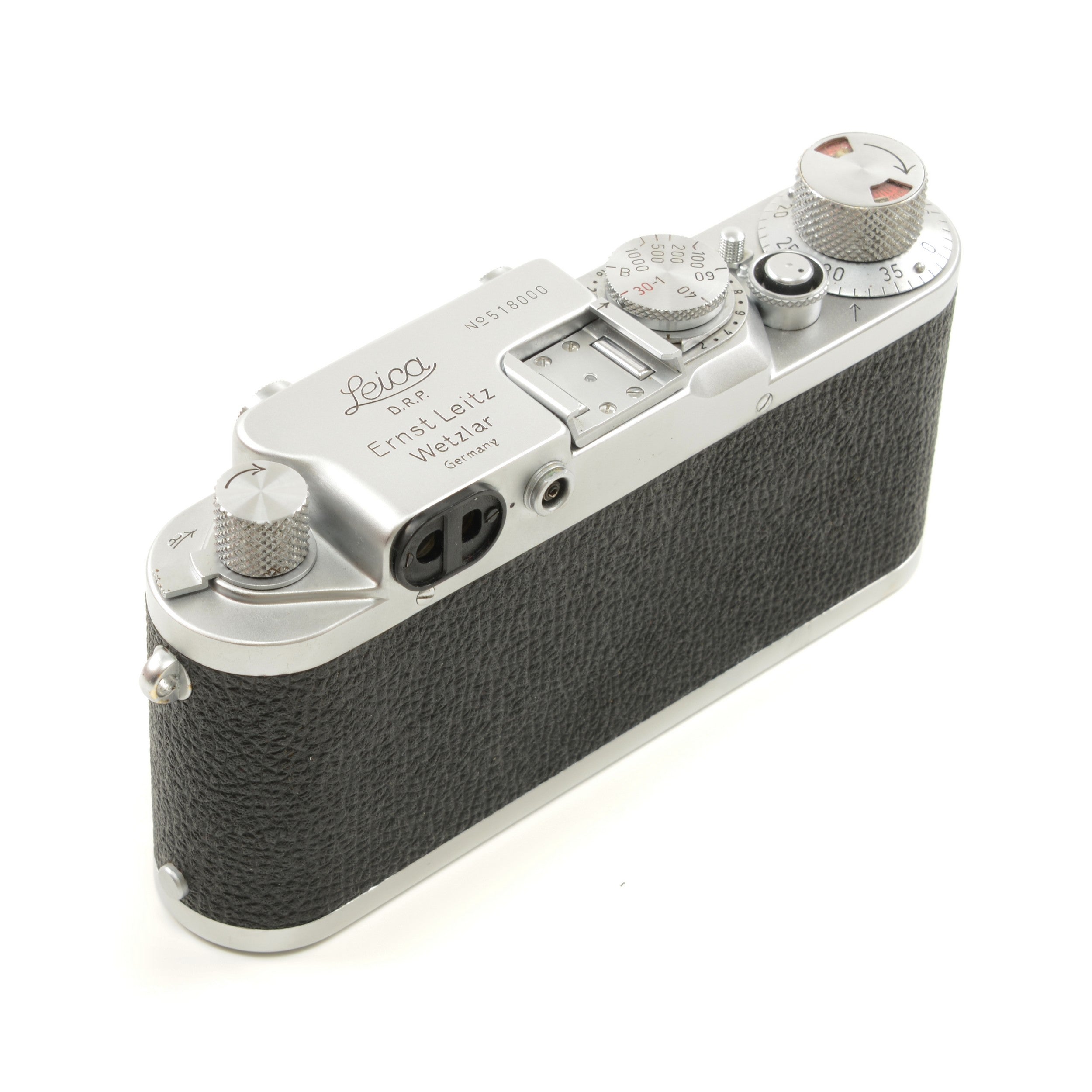 Leica IIIC Conversie IIIF + Leitz 50mm f3.5 Elmar + Doos Extreem Mooi Nummer!!!