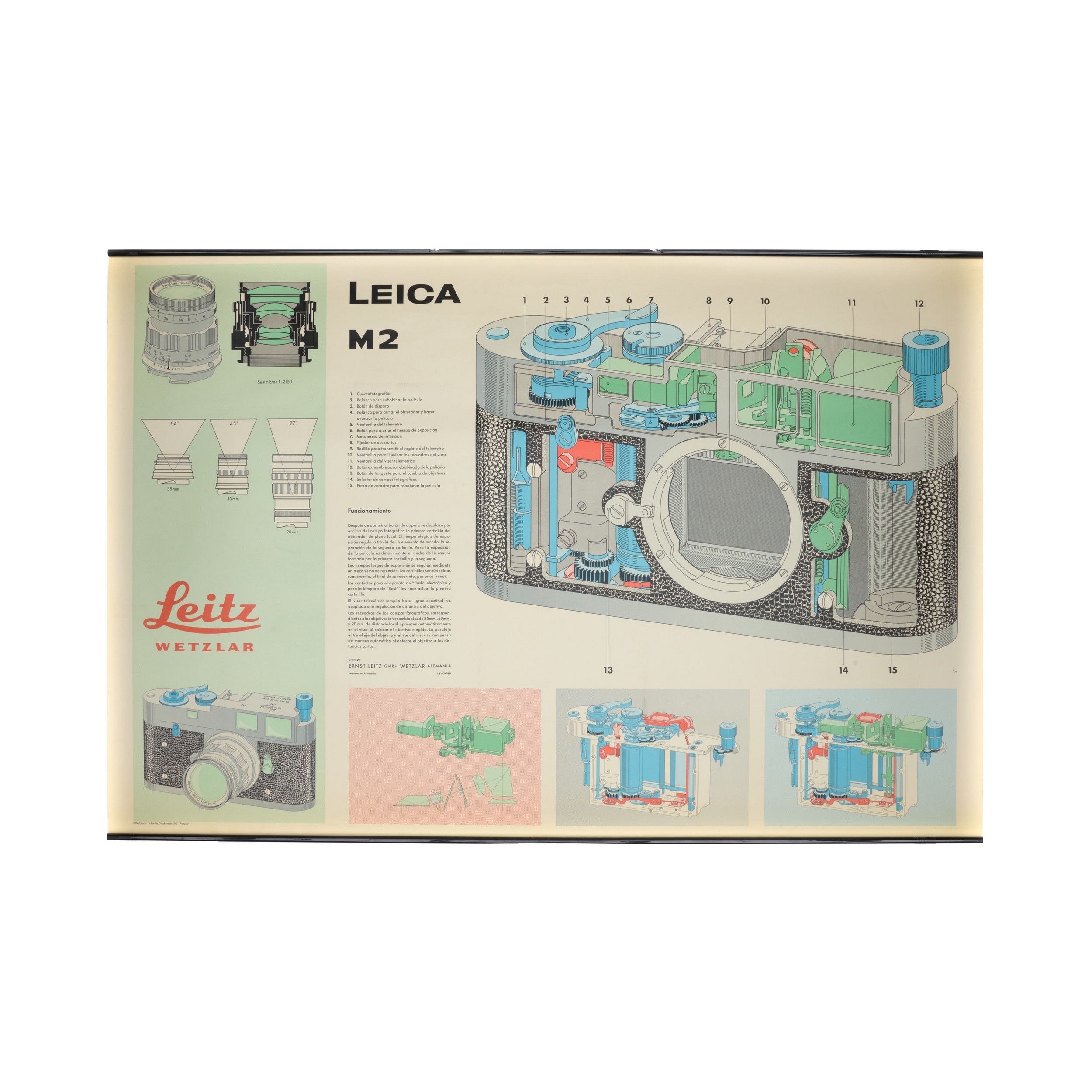 Leica M2 "Cutaway" Poster Spaans