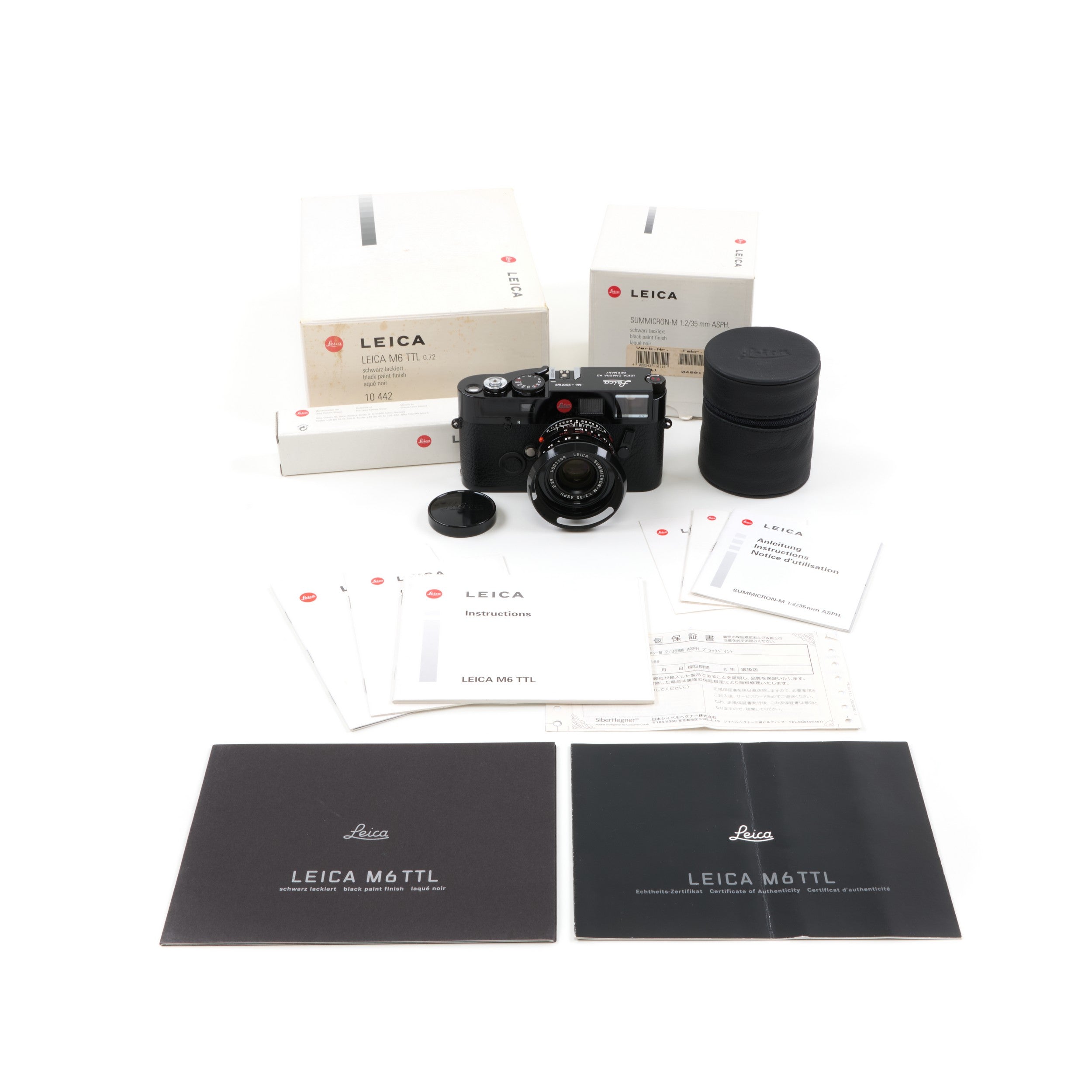 Leica M6 TTL Millennium Black Paint Set + Doos