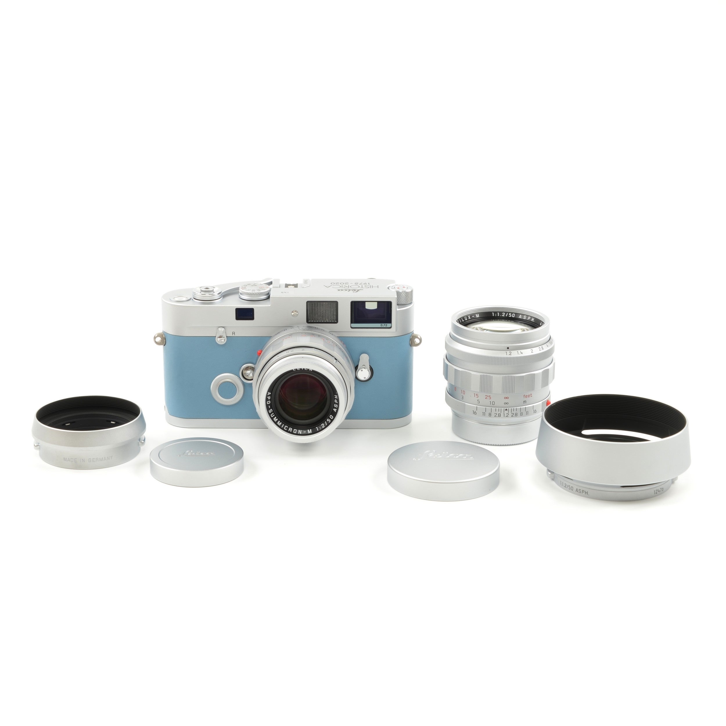 Leica MP Leica Historica 1975-2020 Set + 50mm f1.2 Noctilux-M ASPH Chroom Matching Nummer + Doos