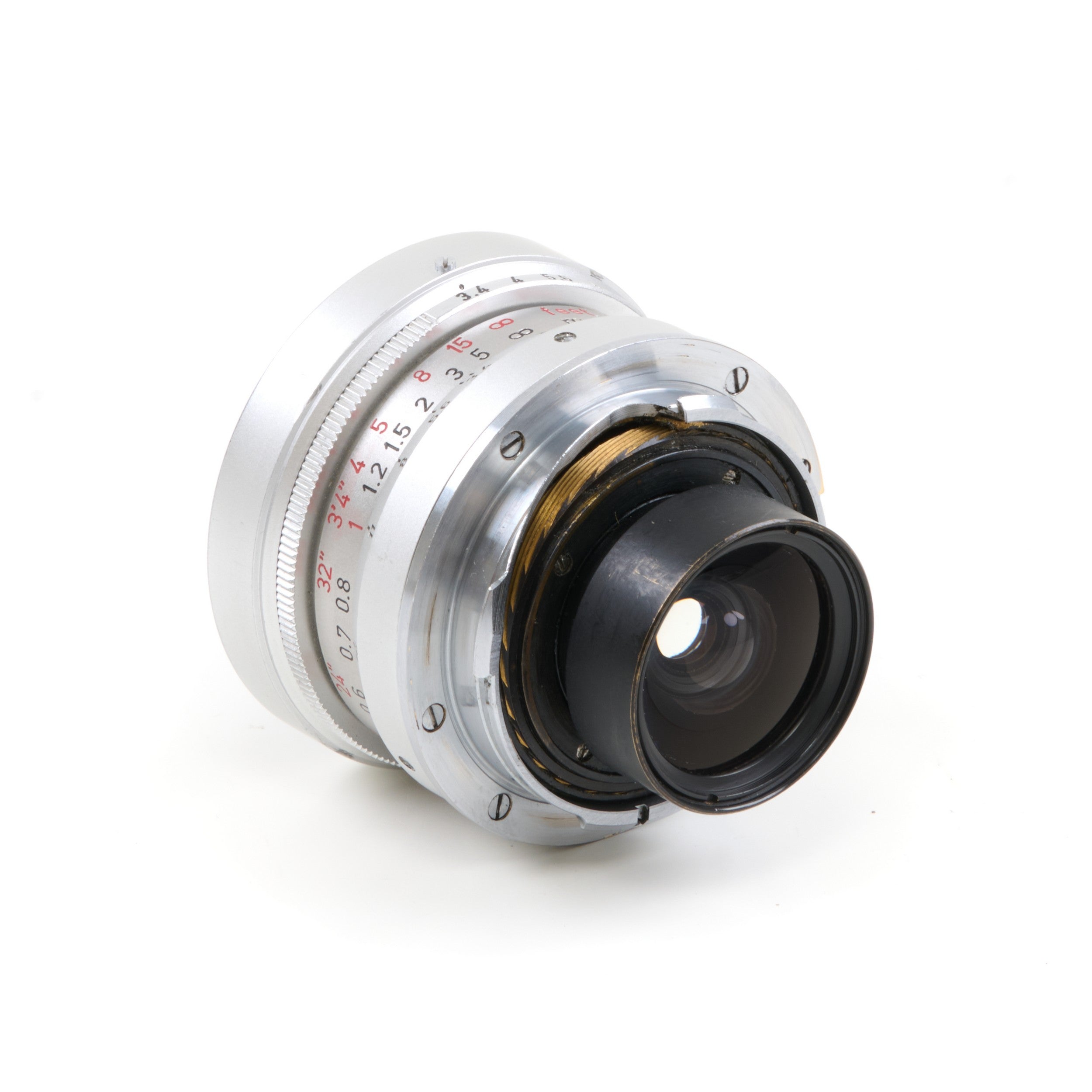 Leitz 21mm f3.4 Super-Angulon Chroom + 12501 Zonnekap
