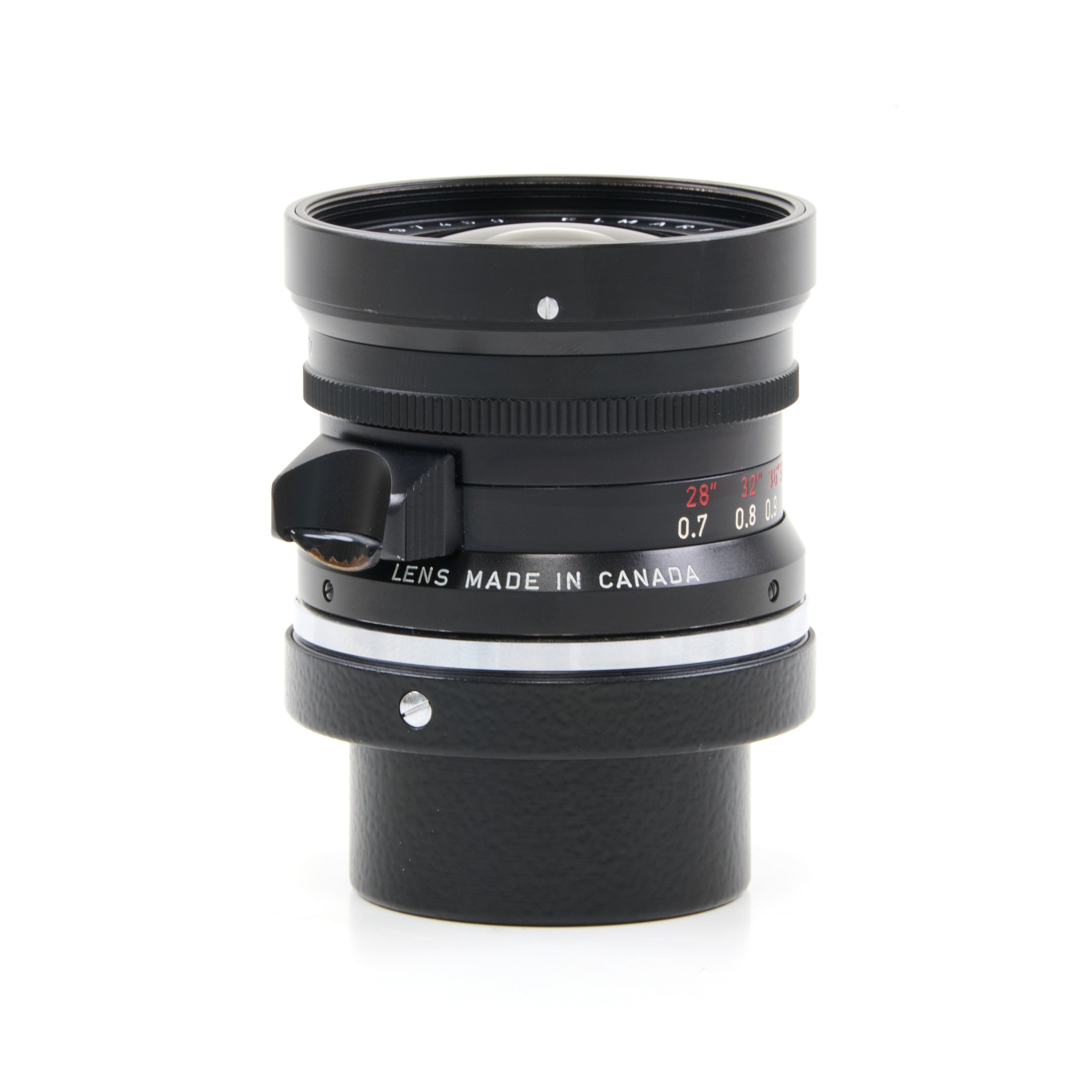 Leitz 28mm f2.8 Elmarit 9 Element Black Paint Stopper Canada + Zonnekap + Doos