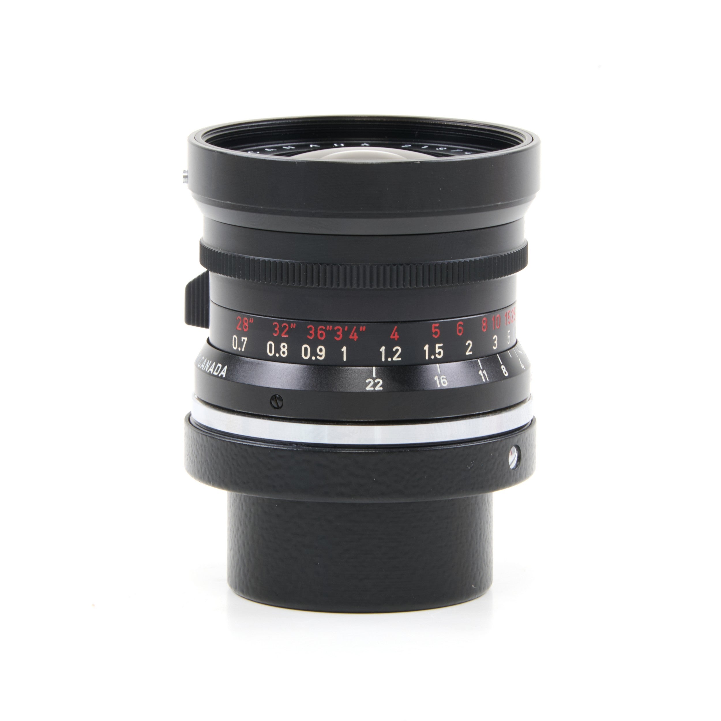 Leitz 28mm f2.8 Elmarit 9 Element Black Paint Stopper Canada + Zonnekap + Doos