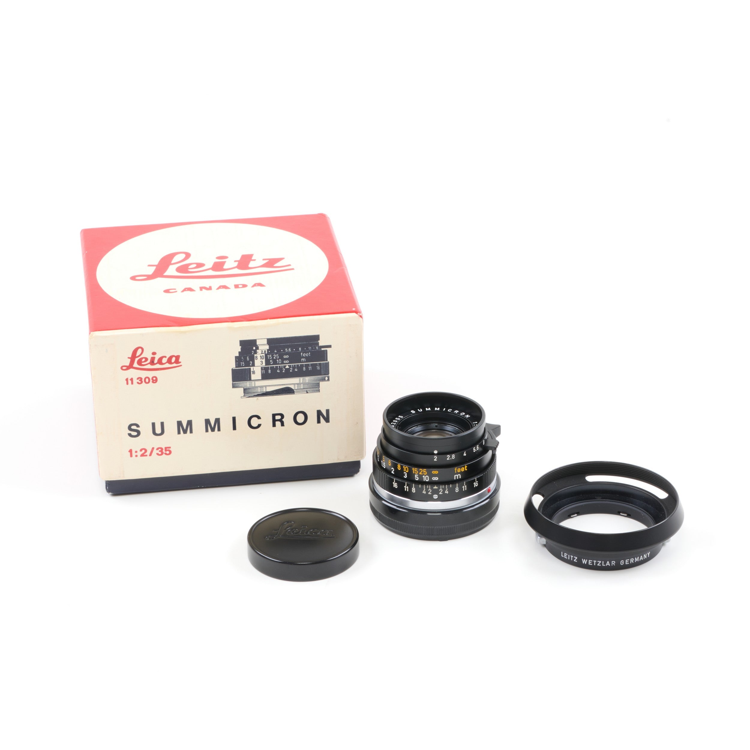 Leitz 35mm f2 Summicron 3e Versie Zonder Filterdraad + Doos