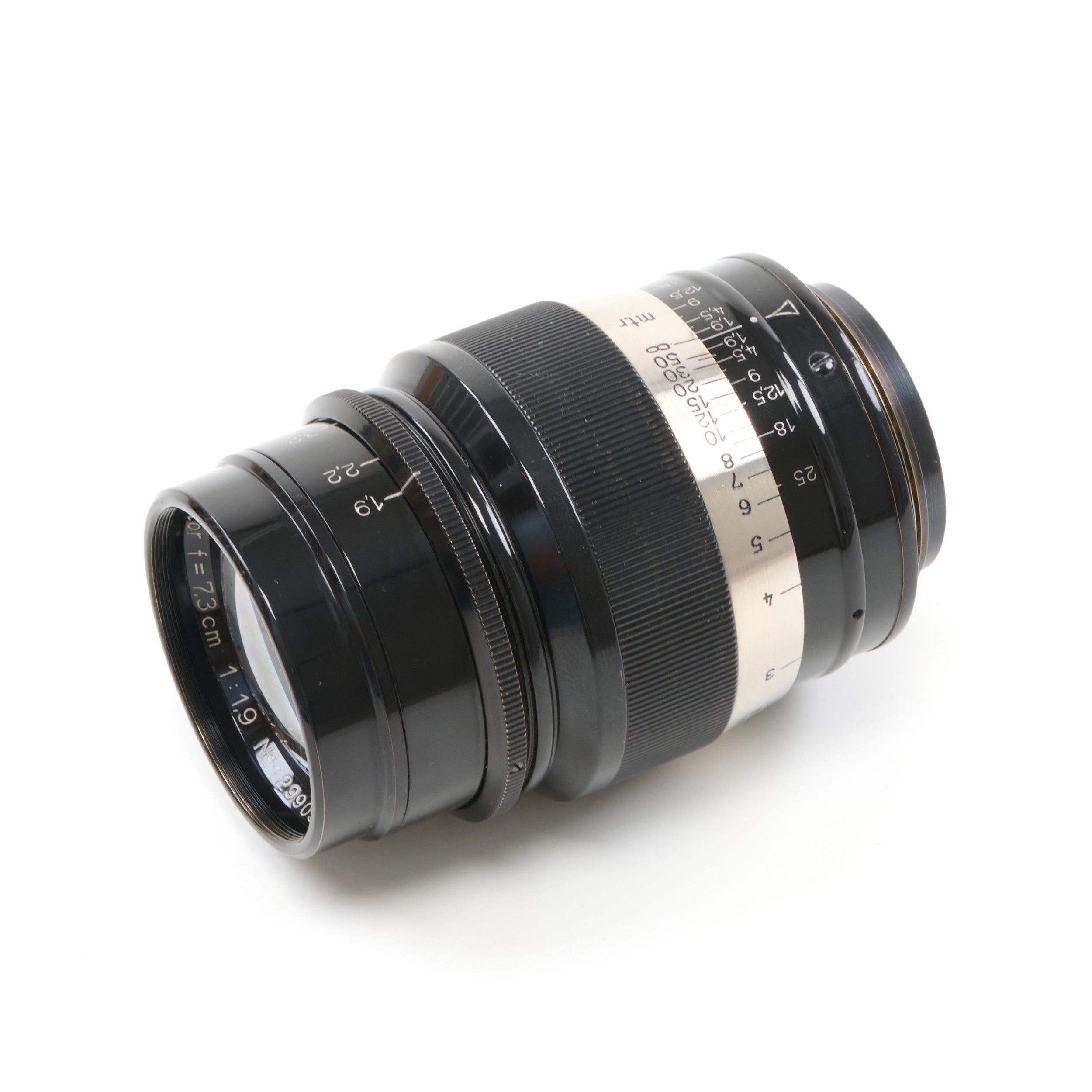 Leitz 73mm f1.9 Hektor Zwart Nikkel M39 Set