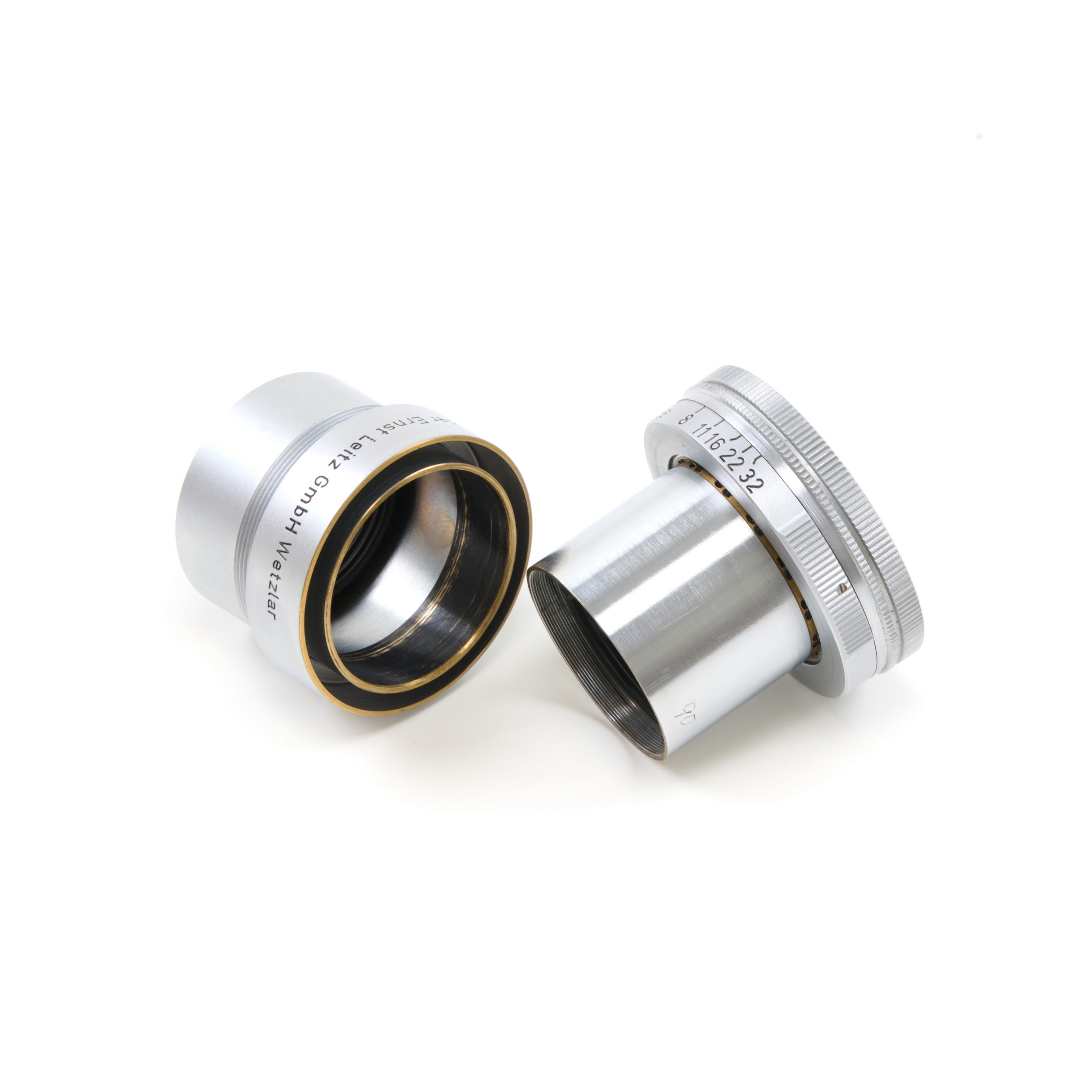 2x Leitz 90mm f4 Elmar M39 Prototype Lens Eigentum der Ernst Leitz GmbH Wetzlar Opeenvolgende Nummers