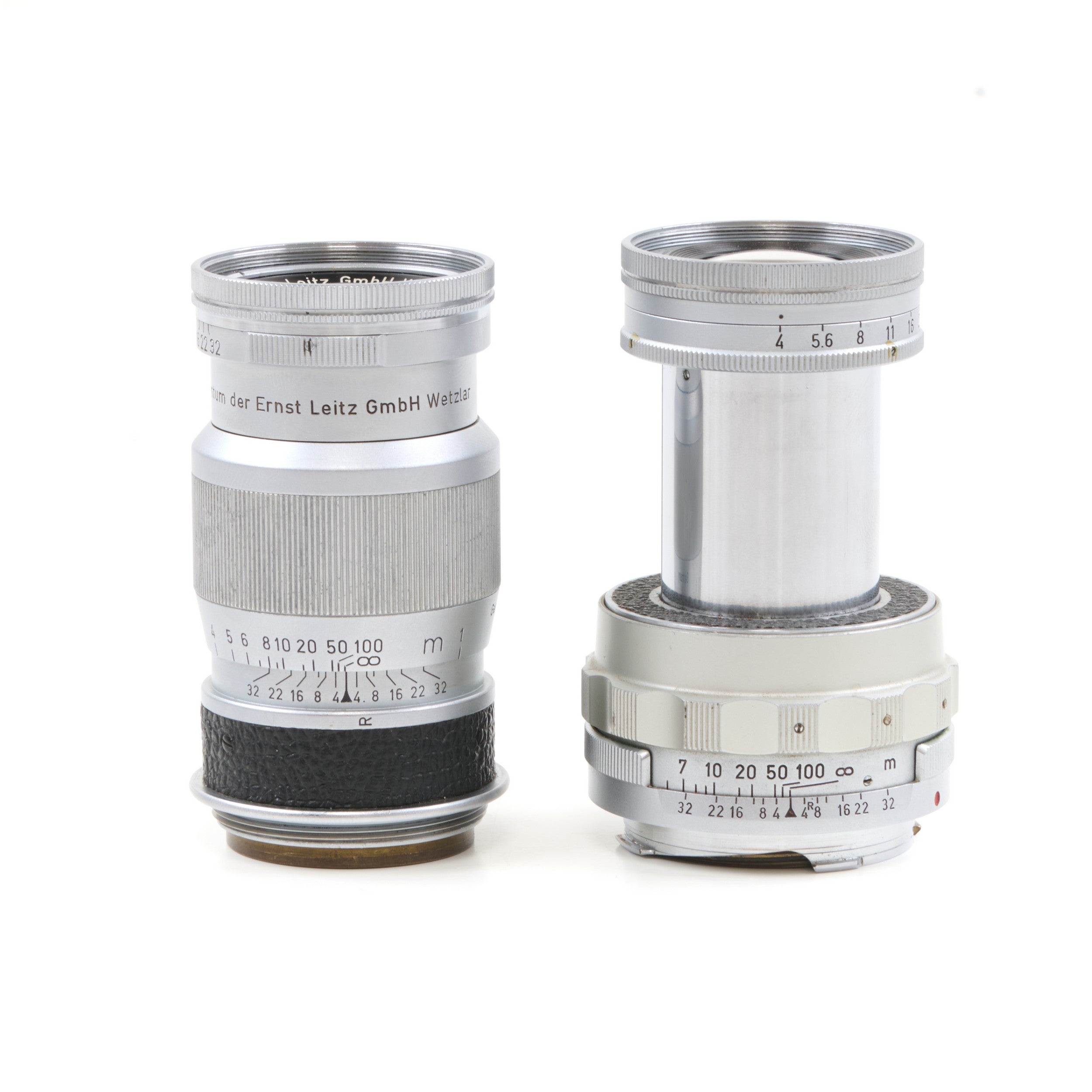 2x Leitz 90mm f4 Elmar M39 Prototype Lens Eigentum der Ernst Leitz GmbH Wetzlar Opeenvolgende Nummers