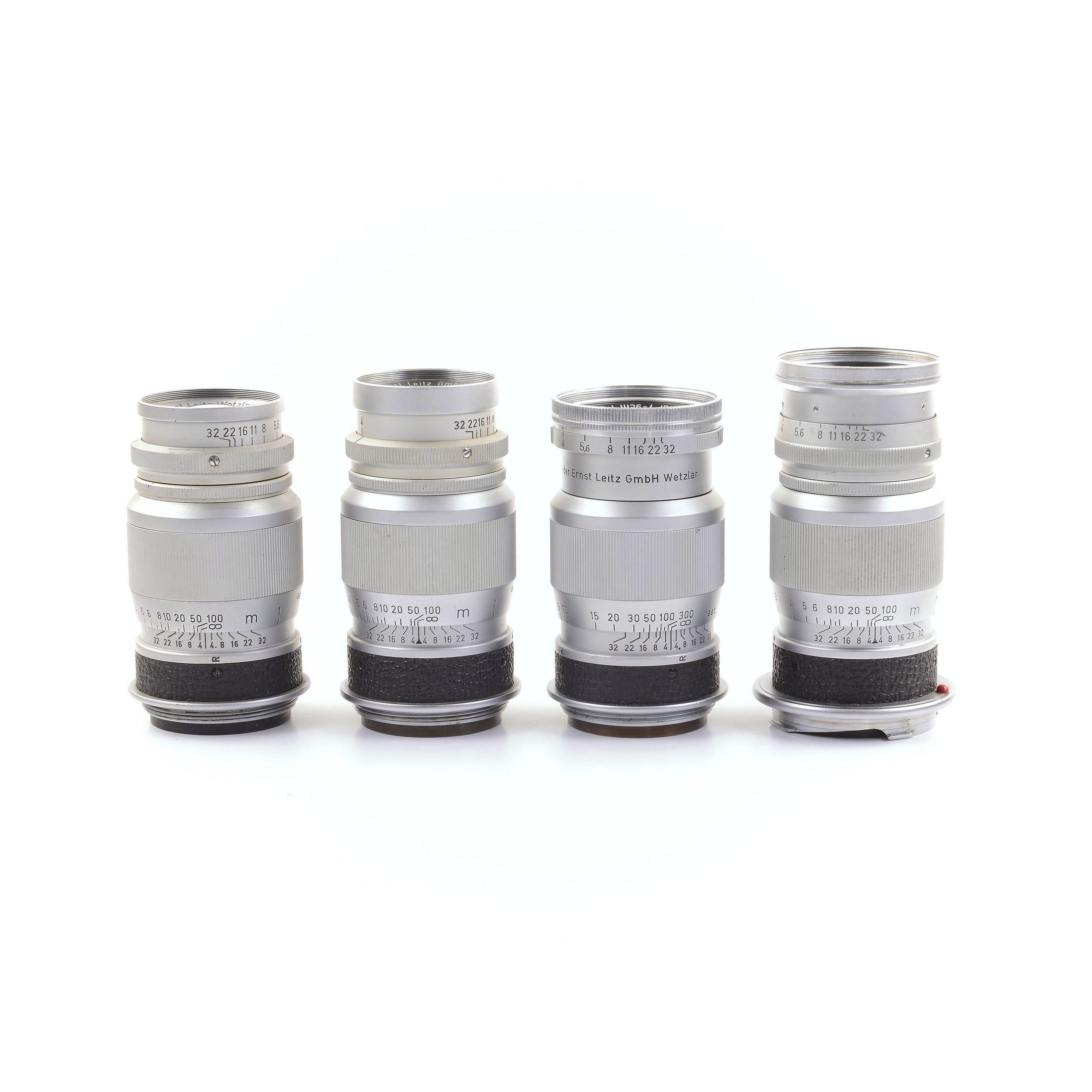 2x Leitz 90mm f4 Elmar M39 Prototype Lens Eigentum der Ernst Leitz GmbH Wetzlar Opeenvolgende Nummers
