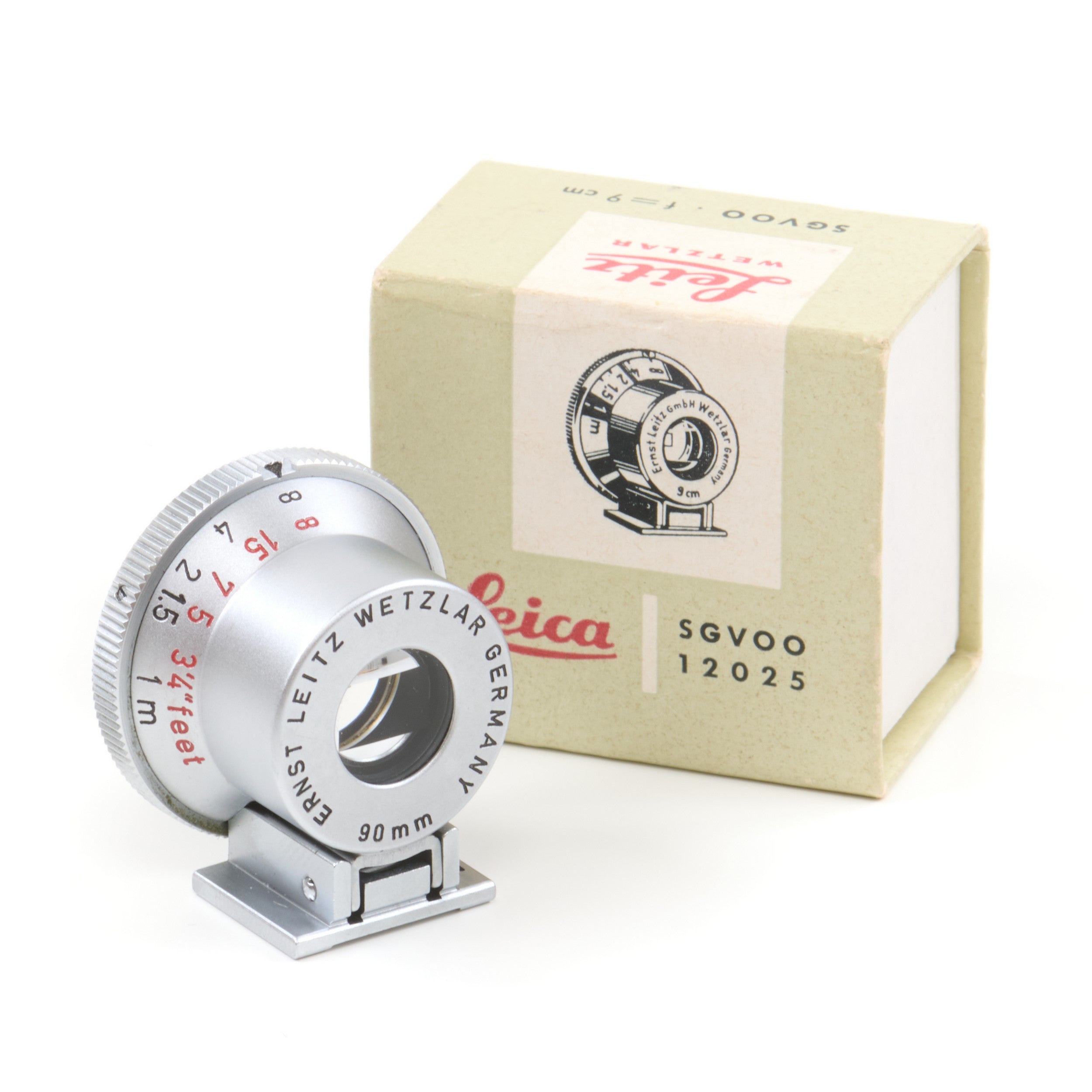 Leitz 90mm SGVOO Zoeker + Doos