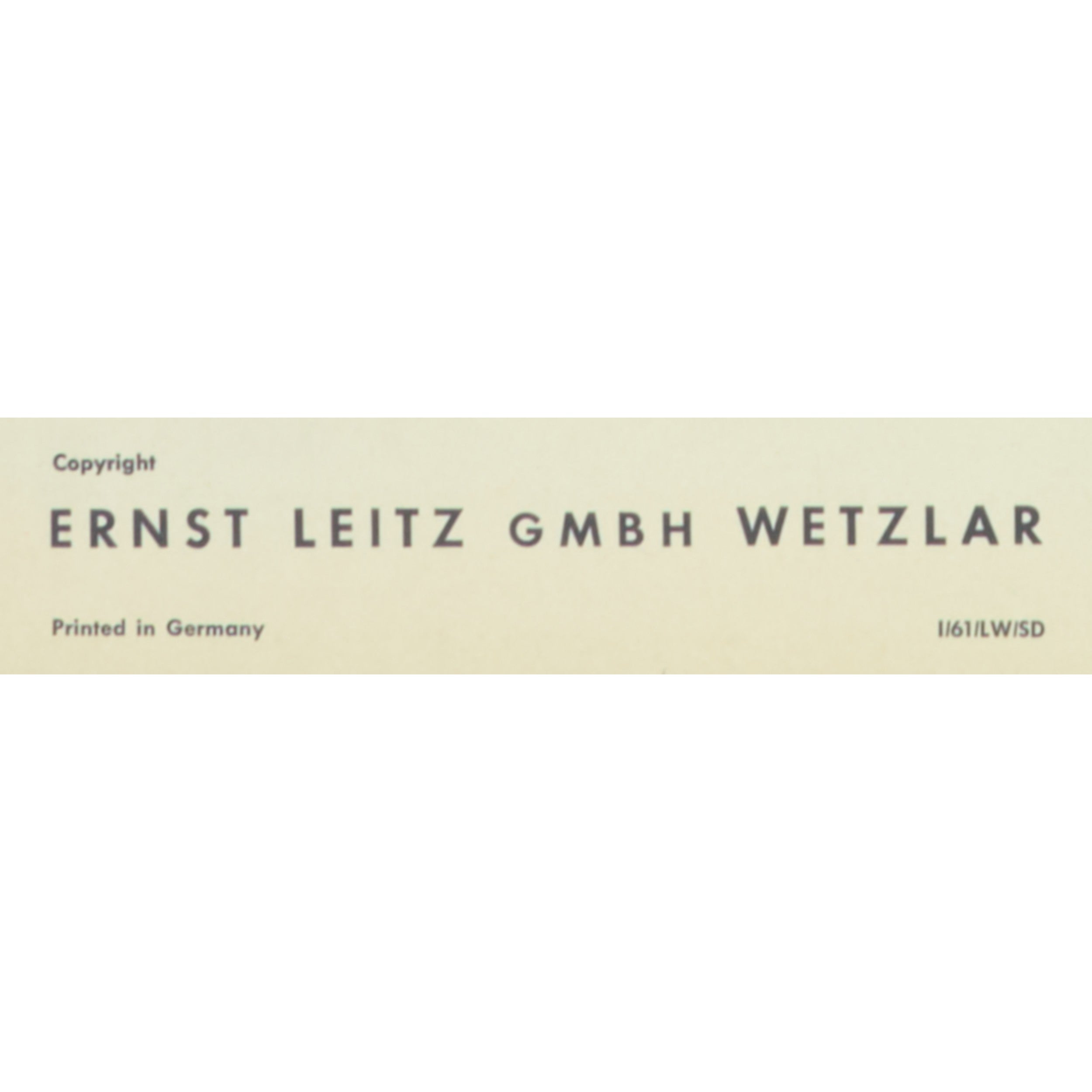 Leitz Tafelprojector TP 200 - Optische Bank Vergelijkingsposter Duits 1961