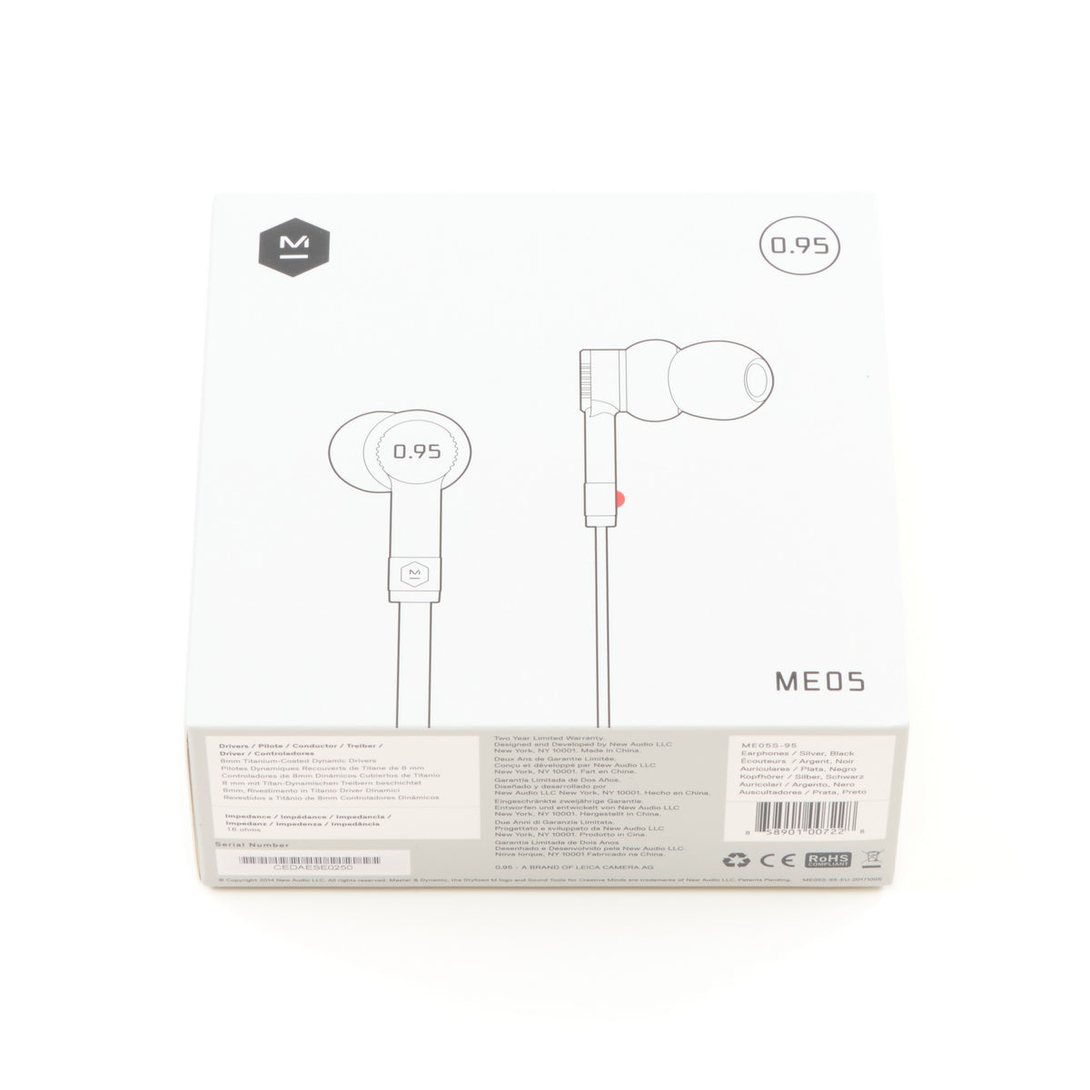 Master & Dynamic For 0.95 Leica ME05 Earphones + Box