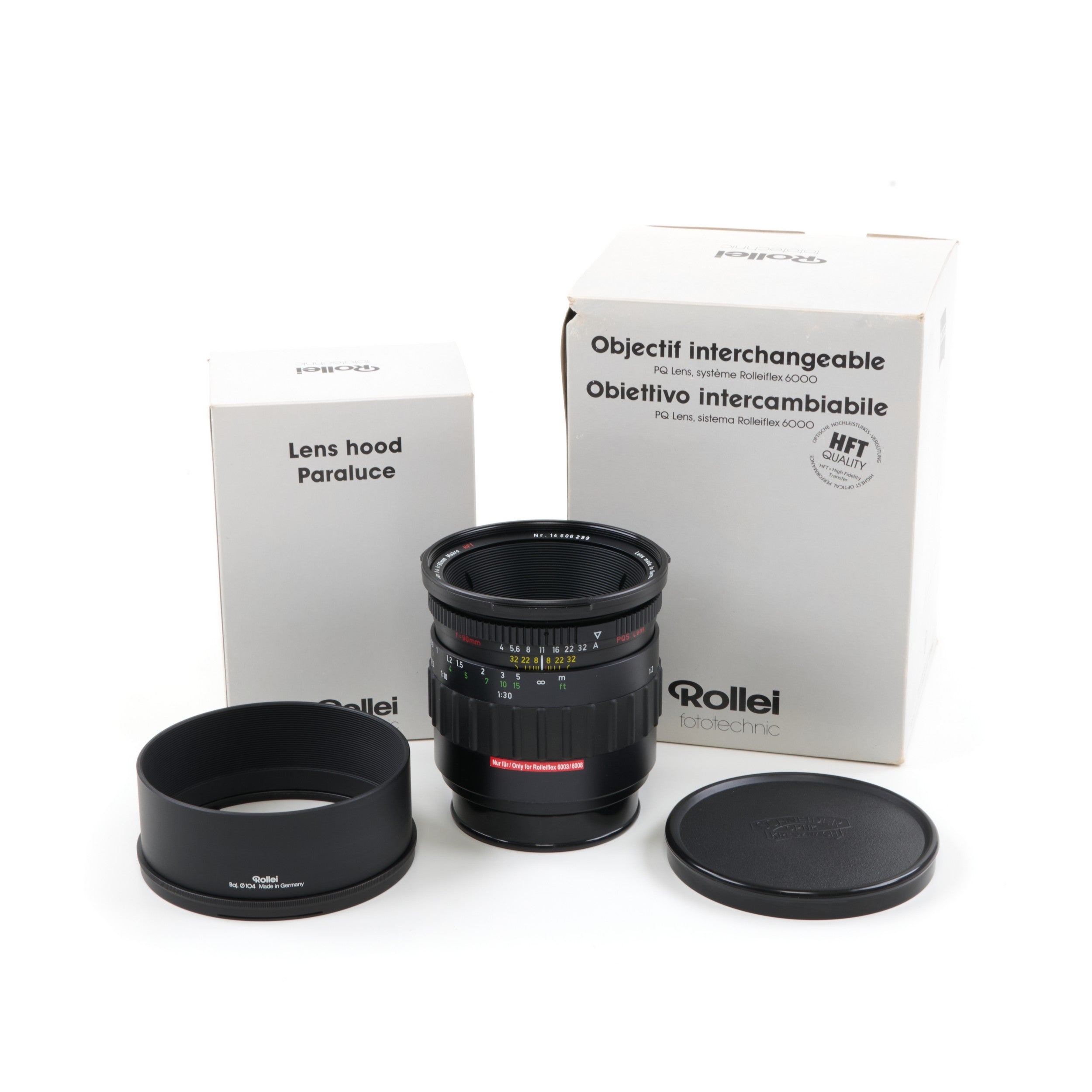 Schneider-Kreuznach 90mm f4 APO-Symmar Makro HFT PQS Voor 6003 / 6008 + Doos