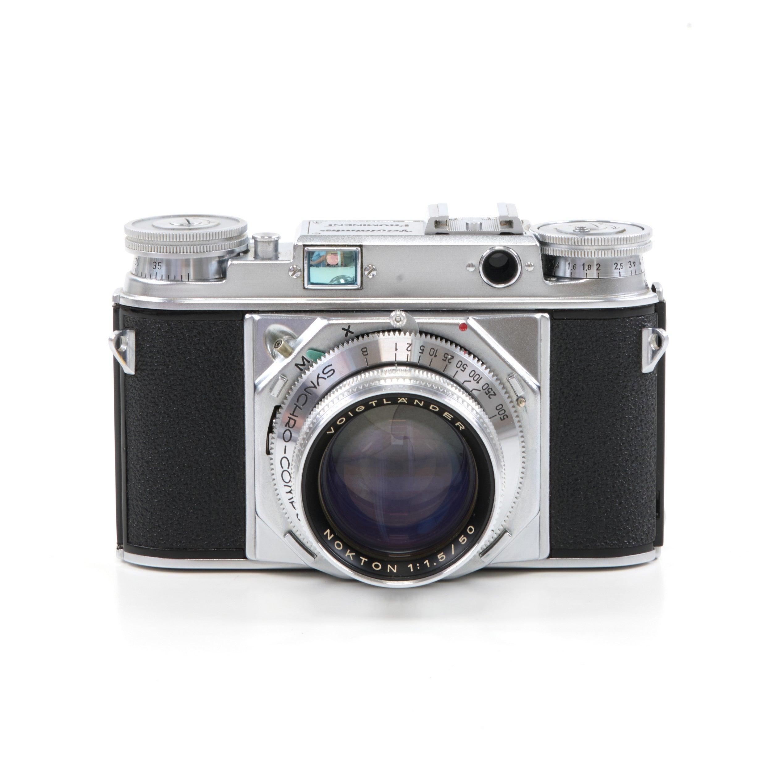 Voigtländer Prominent 3e Model + 50mm f1.5 Nokton + Doos