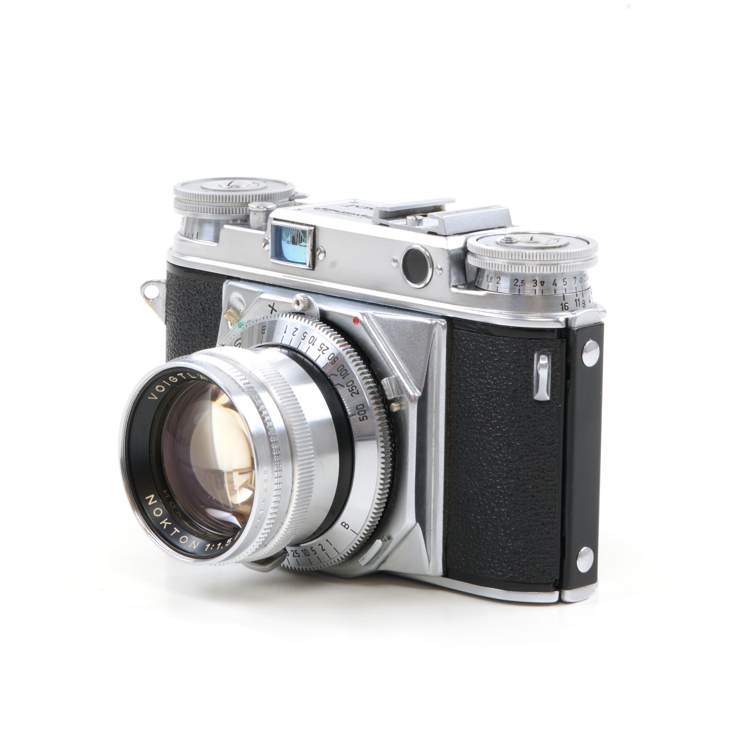 Voigtländer Prominent 3e Model + 50mm f1.5 Nokton + Doos