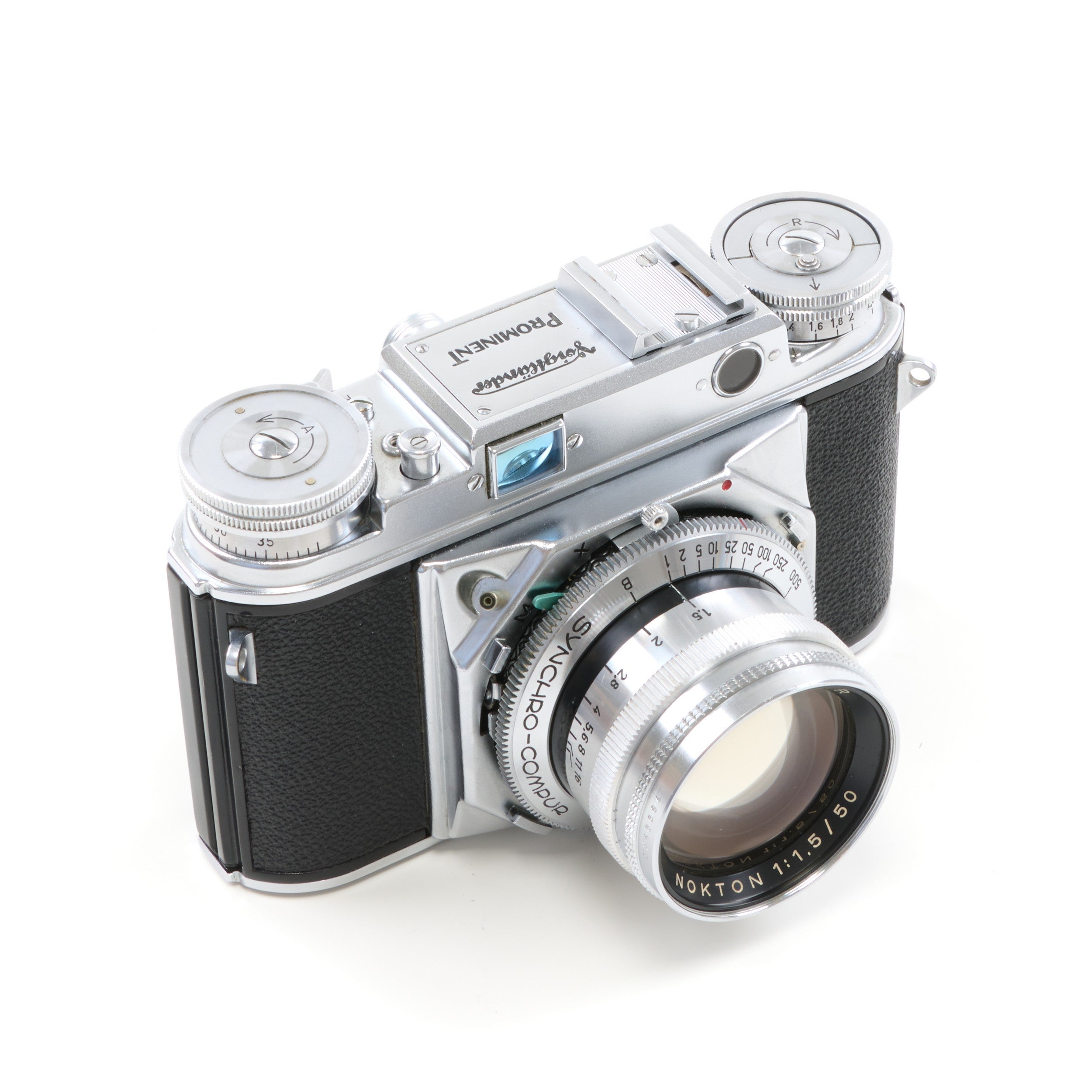 Voigtländer Prominent 3e Model + 50mm f1.5 Nokton + Doos