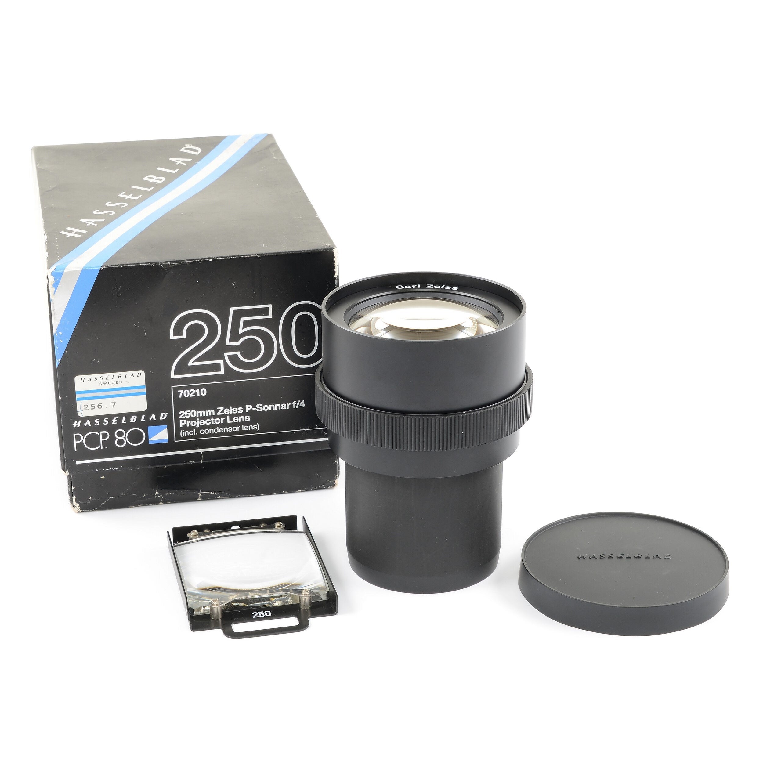 Carl Zeiss 250 mm f4 P-Sonnar + Condensorlens Voor Hasselblad PCP 80 Projector