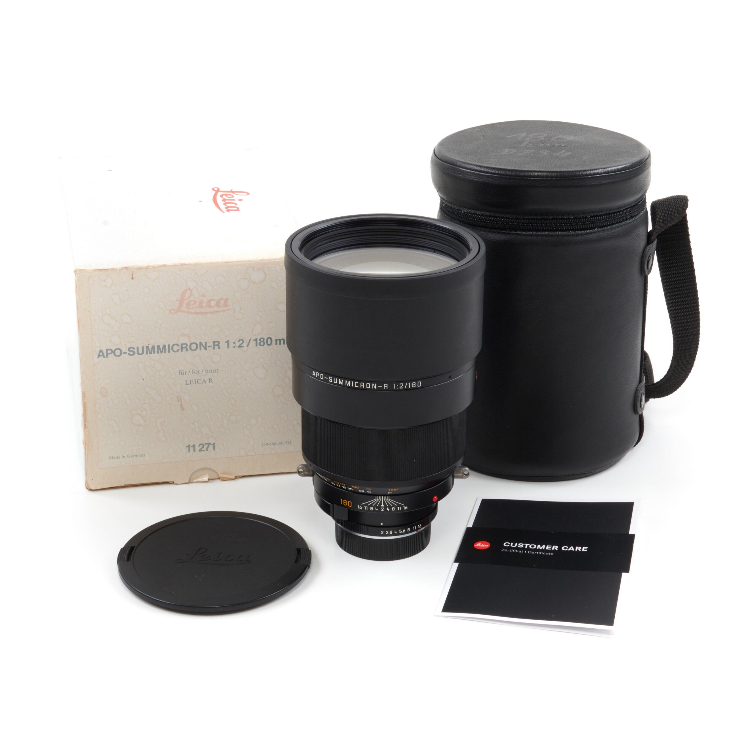 Leica 180mm f2 APO-Summicron-R + Doos