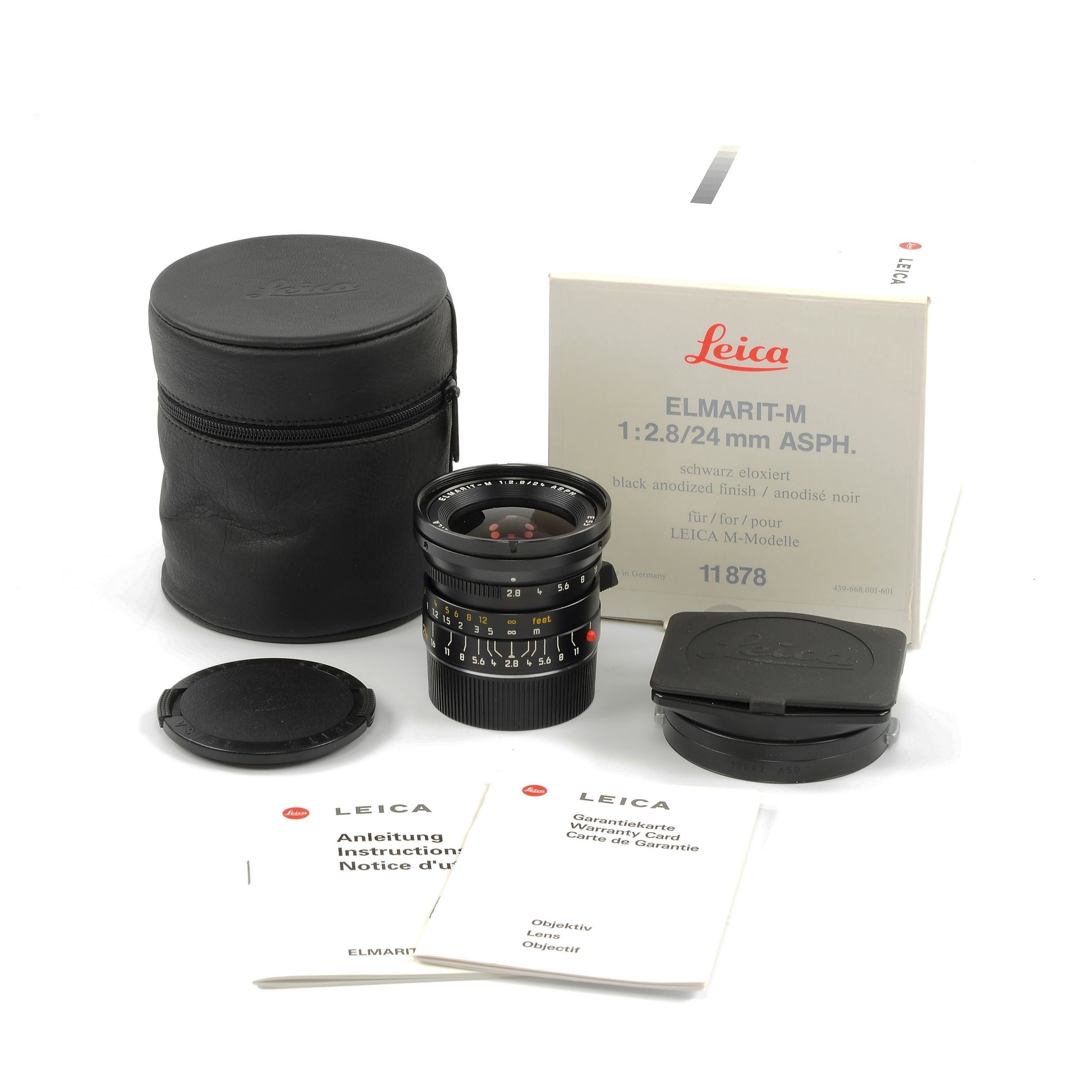 Leica 24mm f2.8 Elmarit-M ASPH Zwart + Doos