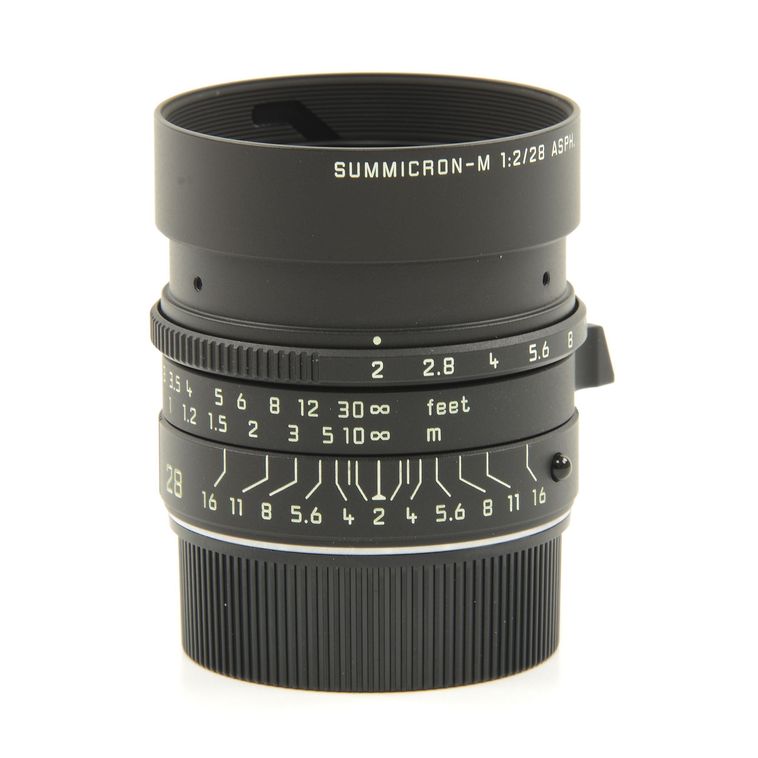 Leica 28mm f2 Summicron-M Matt Black Paint + Doos