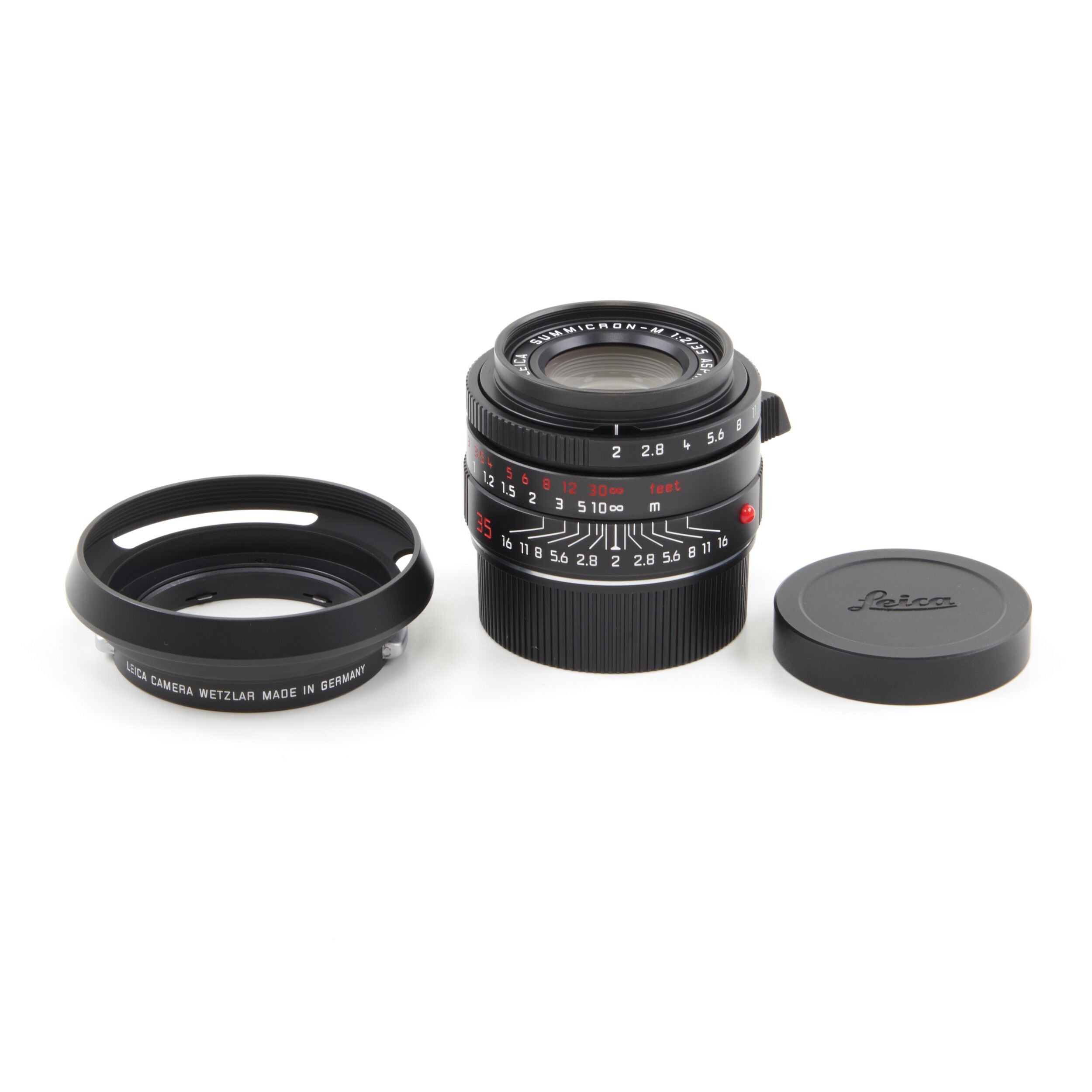 Leica 35mm f2 Summicron-M ASPH Limited Edition Zwart Chroom + Doos