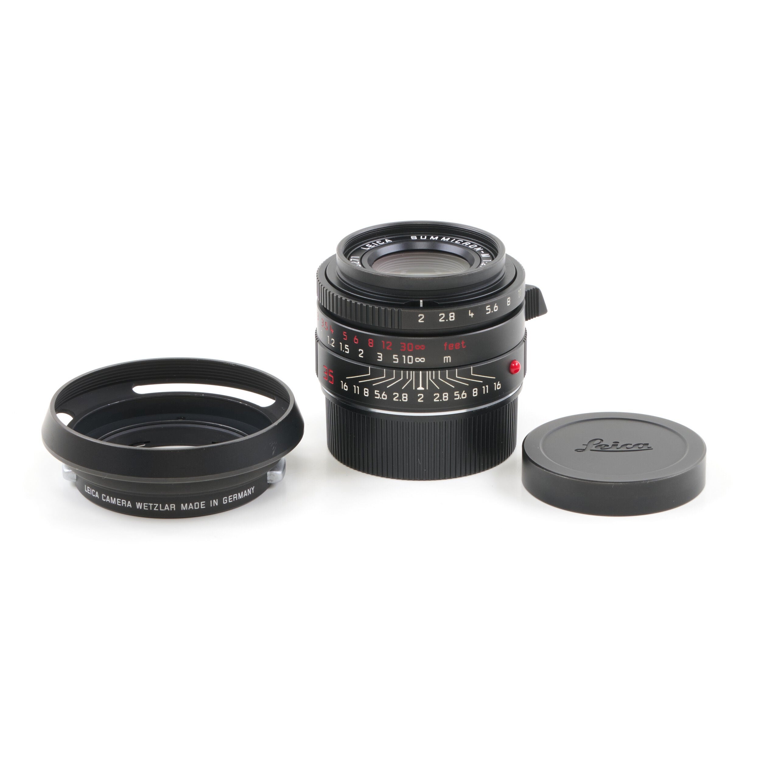 Leica 35mm f2 Summicron-M ASPH Limited Edition Zwart Chroom + Doos