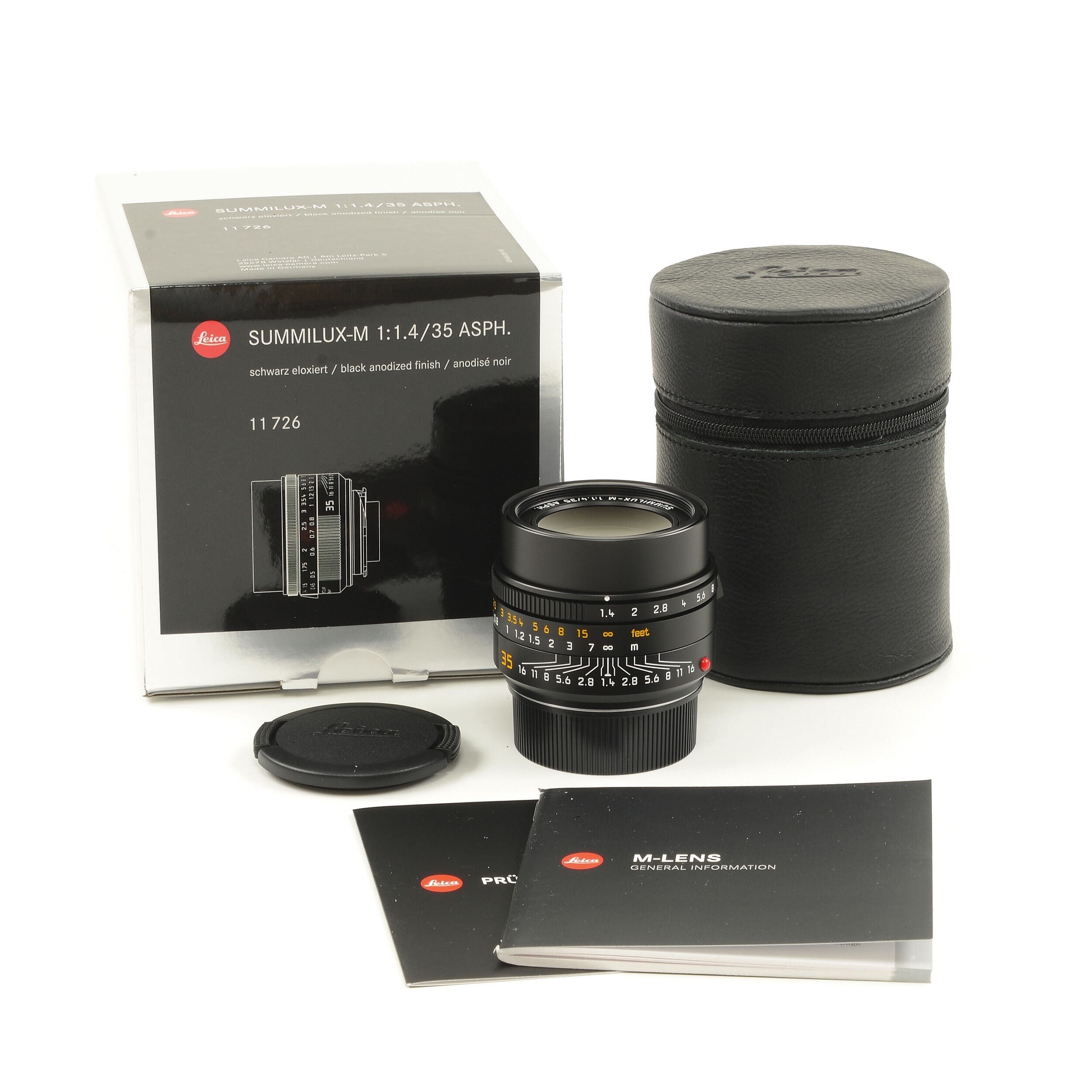 Leica 35mm f1.4 Summilux-M FLE MK II Zwart + Doos