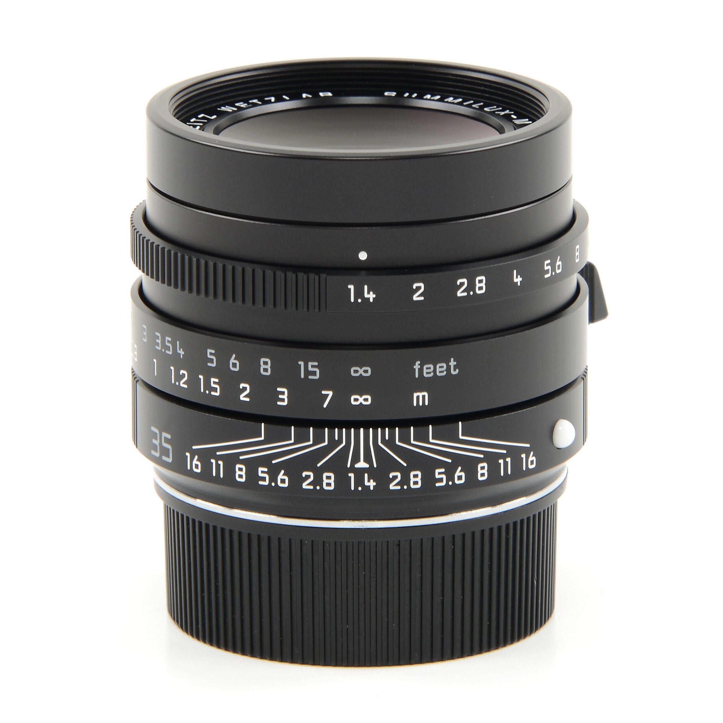 Leica 35mm f1.4 Summilux-M ASPH Zwart FLE "Leitz Wetzlar" + Doos